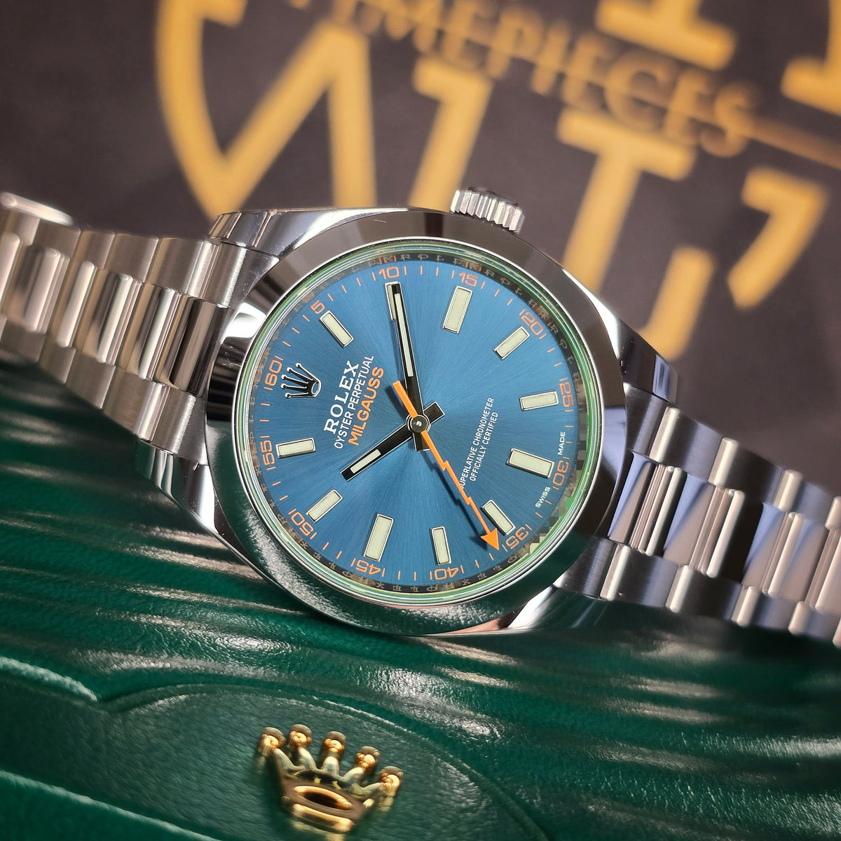 Rolex Milgauss Z-Blue 116400GV front view