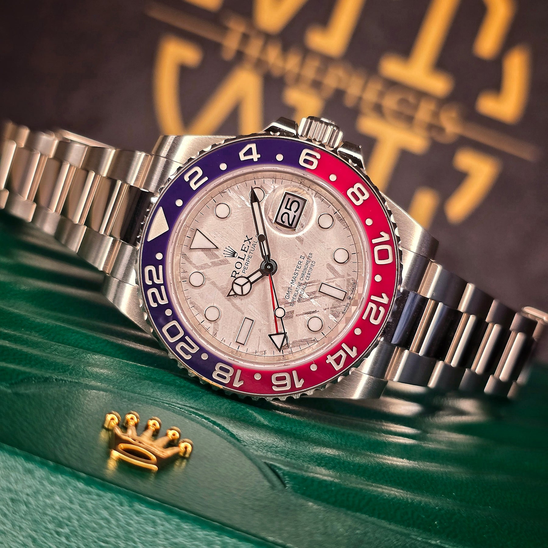 Rolex GMT-Master II 126719BLRO Meteorite front view