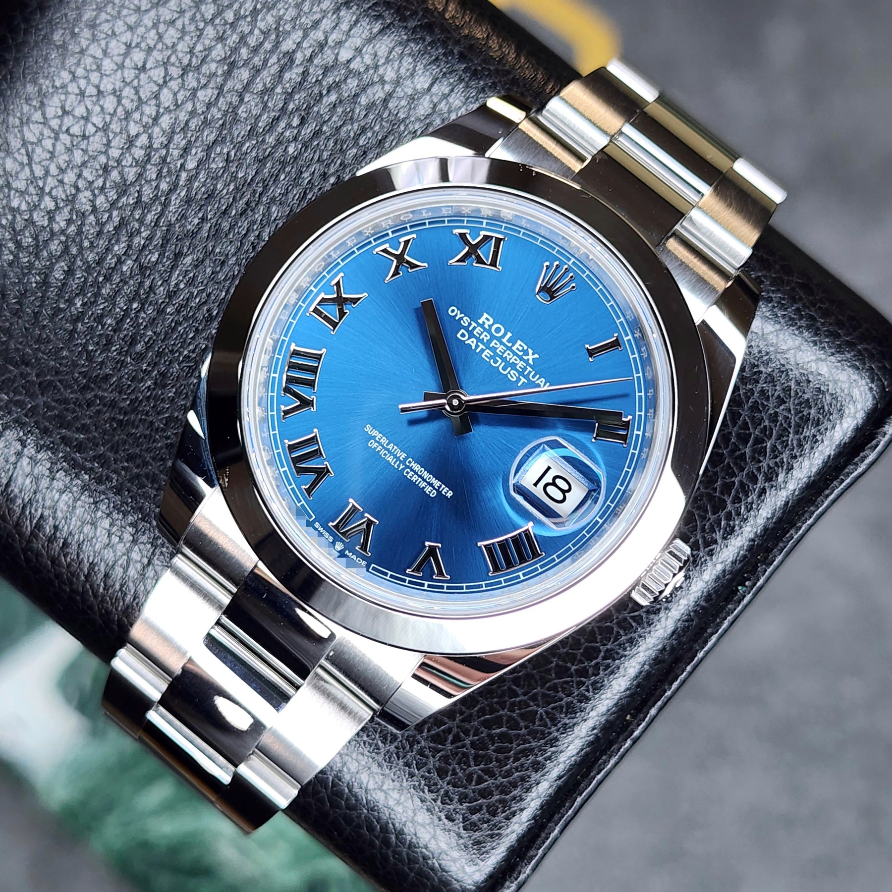 Rolex Datejust Azzurro-Blue front view