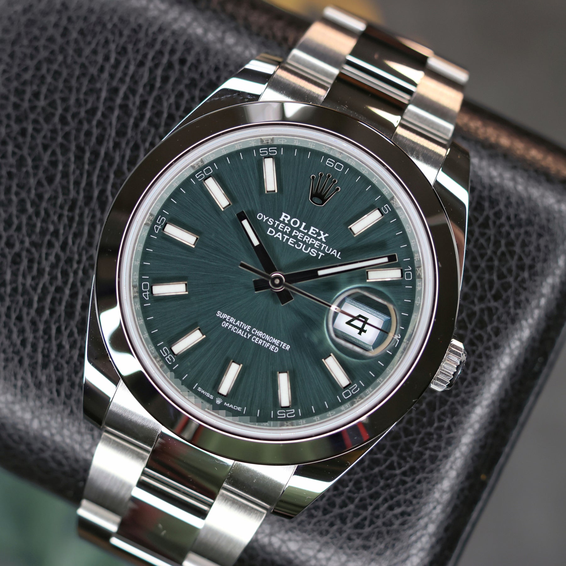 Rolex Datejust Mint Green 126300 front view