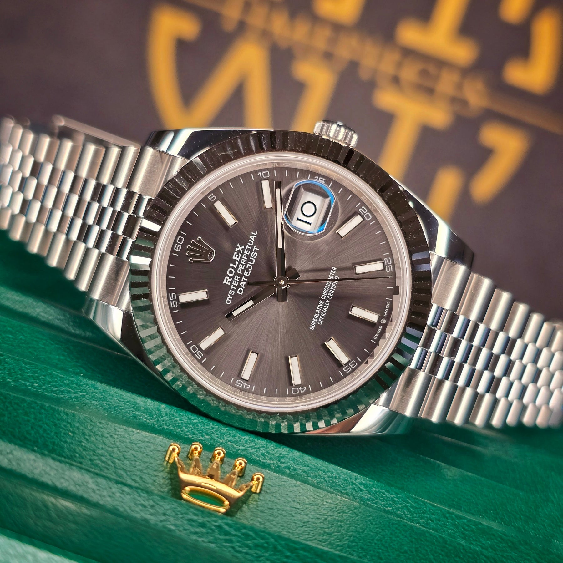 Rolex Datejust Slate Index 126334 front view