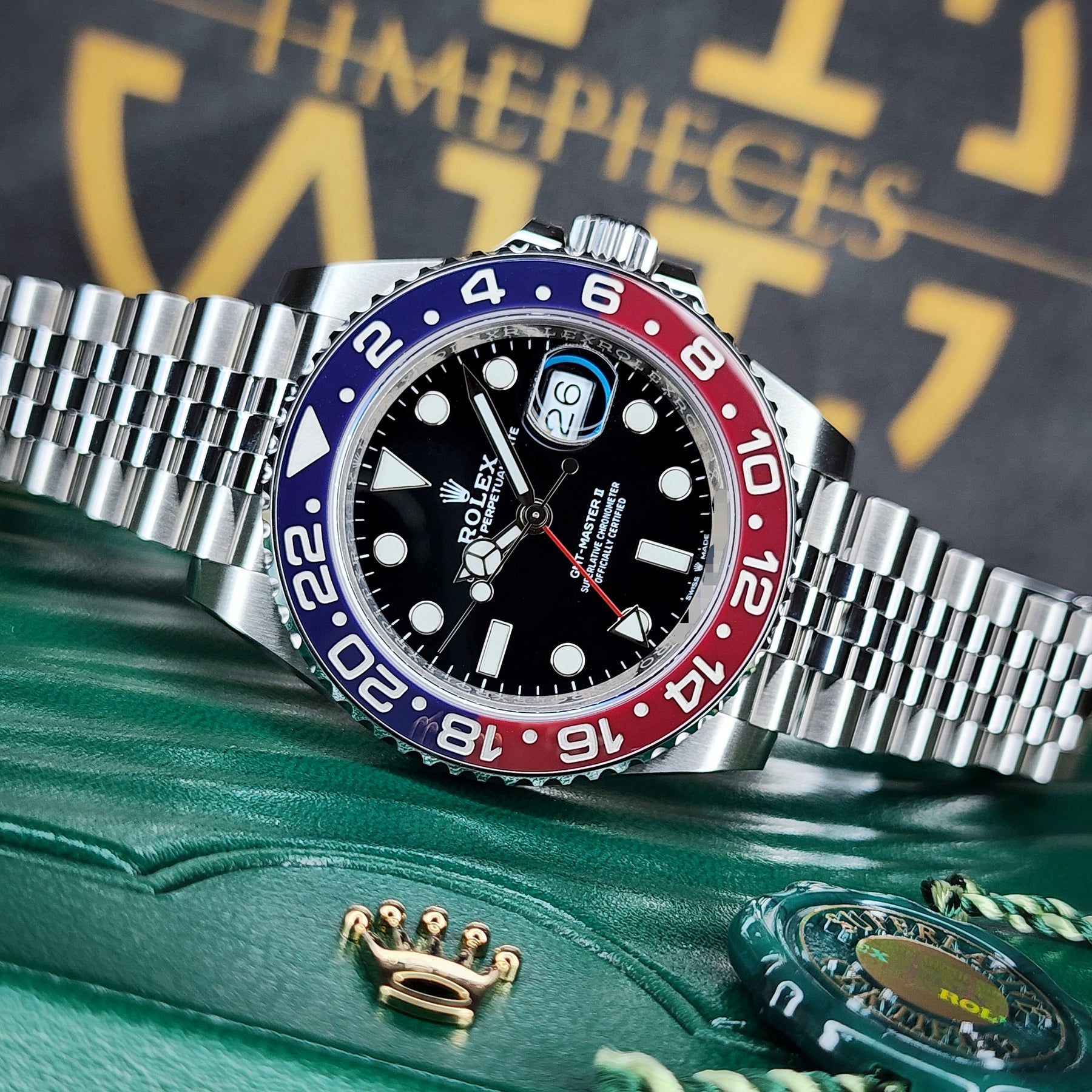 Rolex GMT-Master II 126710BLRO Pepsi front view