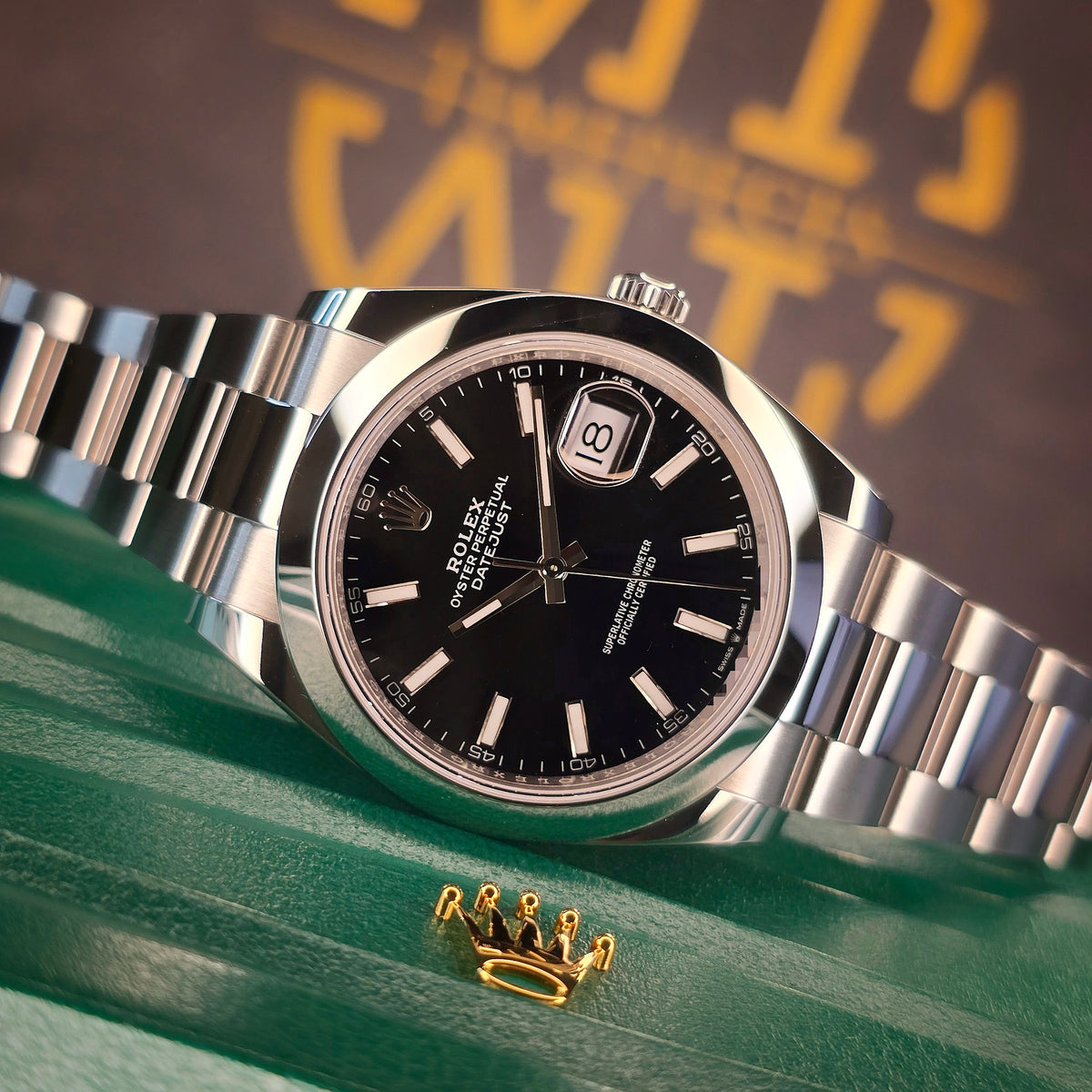 Rolex Datejust 126300 Bright Black front view