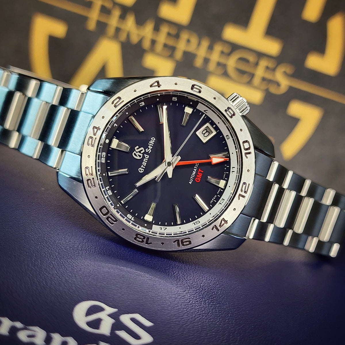 Grand Seiko SBGM245 GMT front view