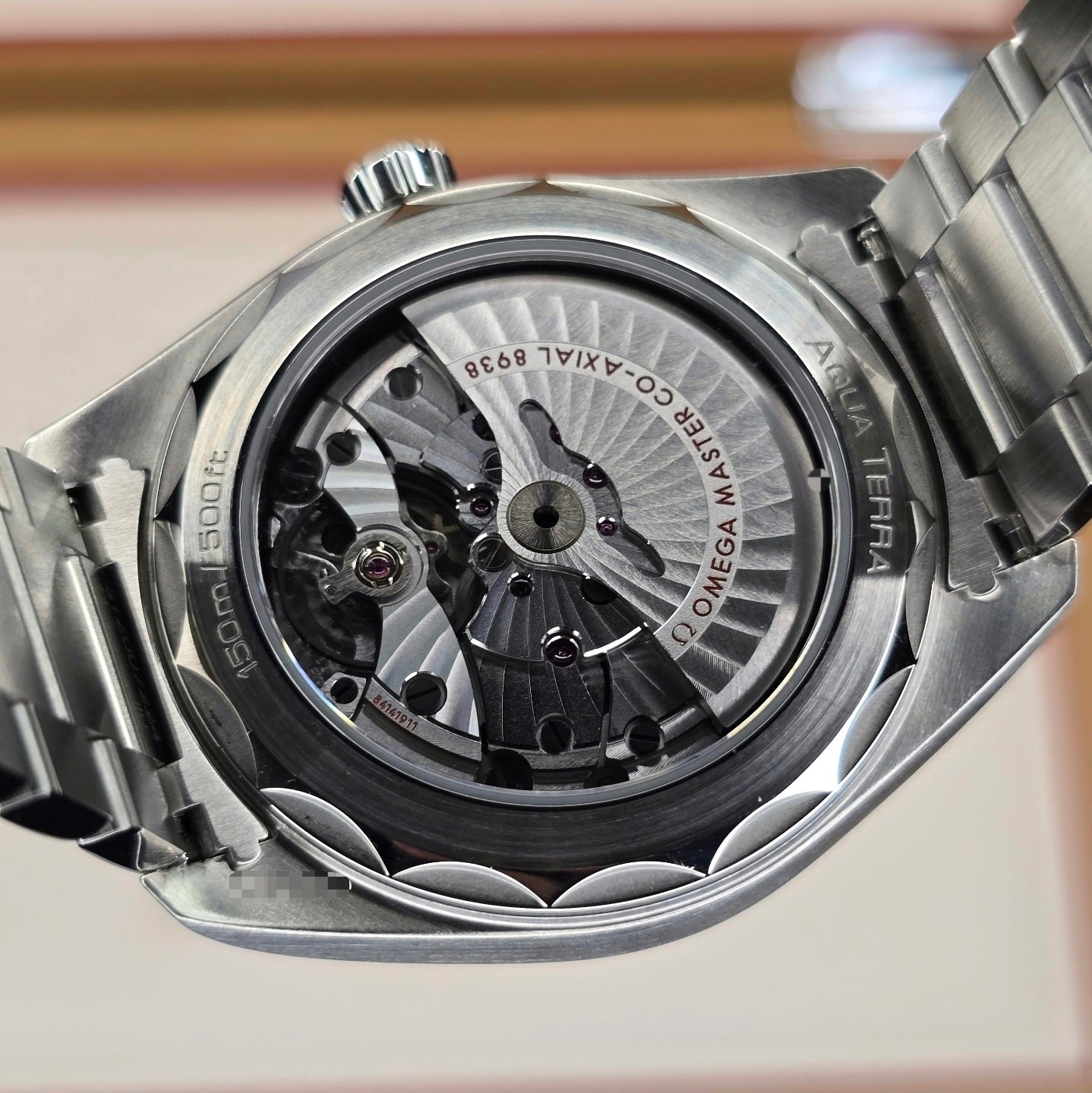 Omega Seamaster Aqua Terra Worldtimer movement view
