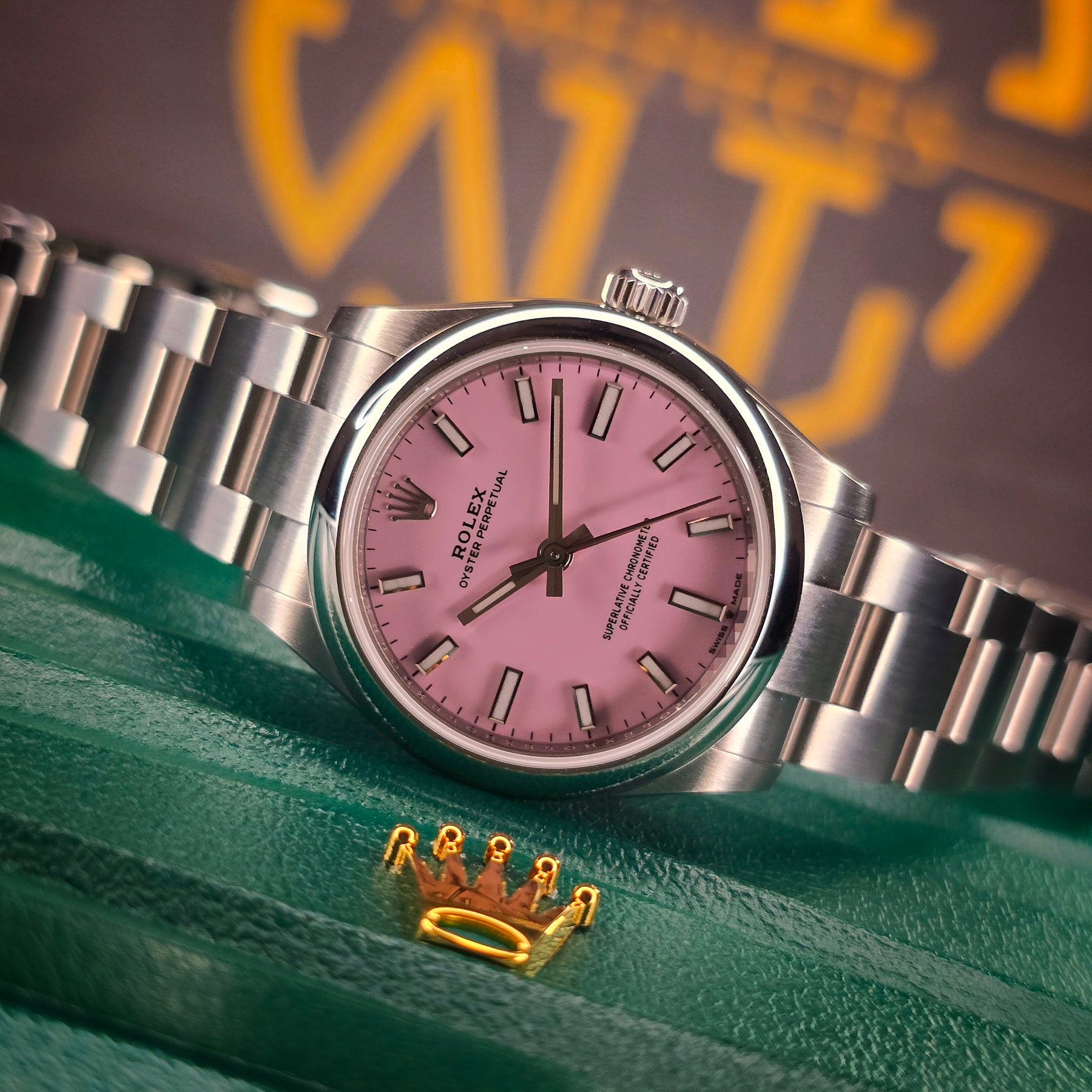 Rolex Oyster Perpetual 277200 Candy Pink front