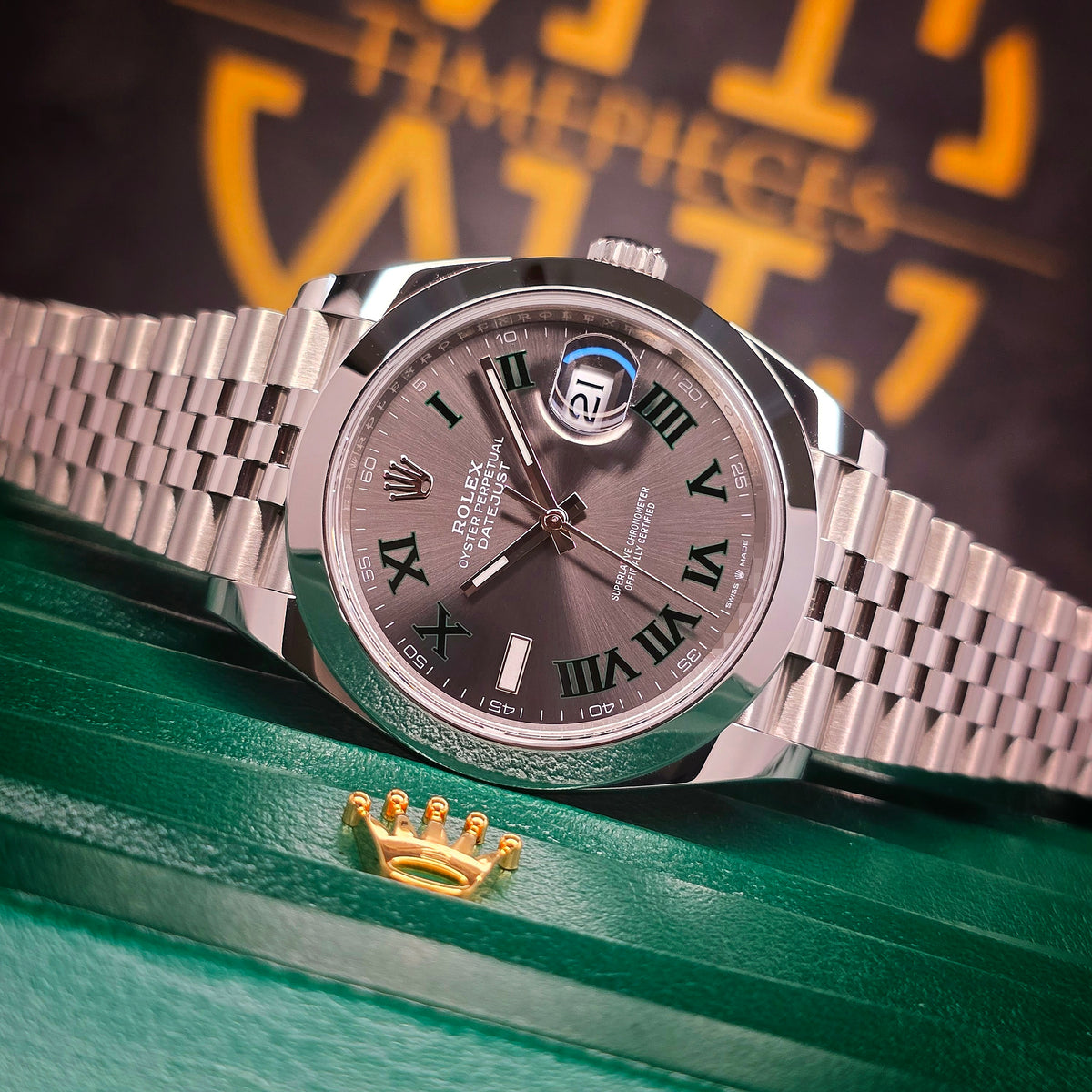 Rolex Datejust 41 126300 Wimbledon dial