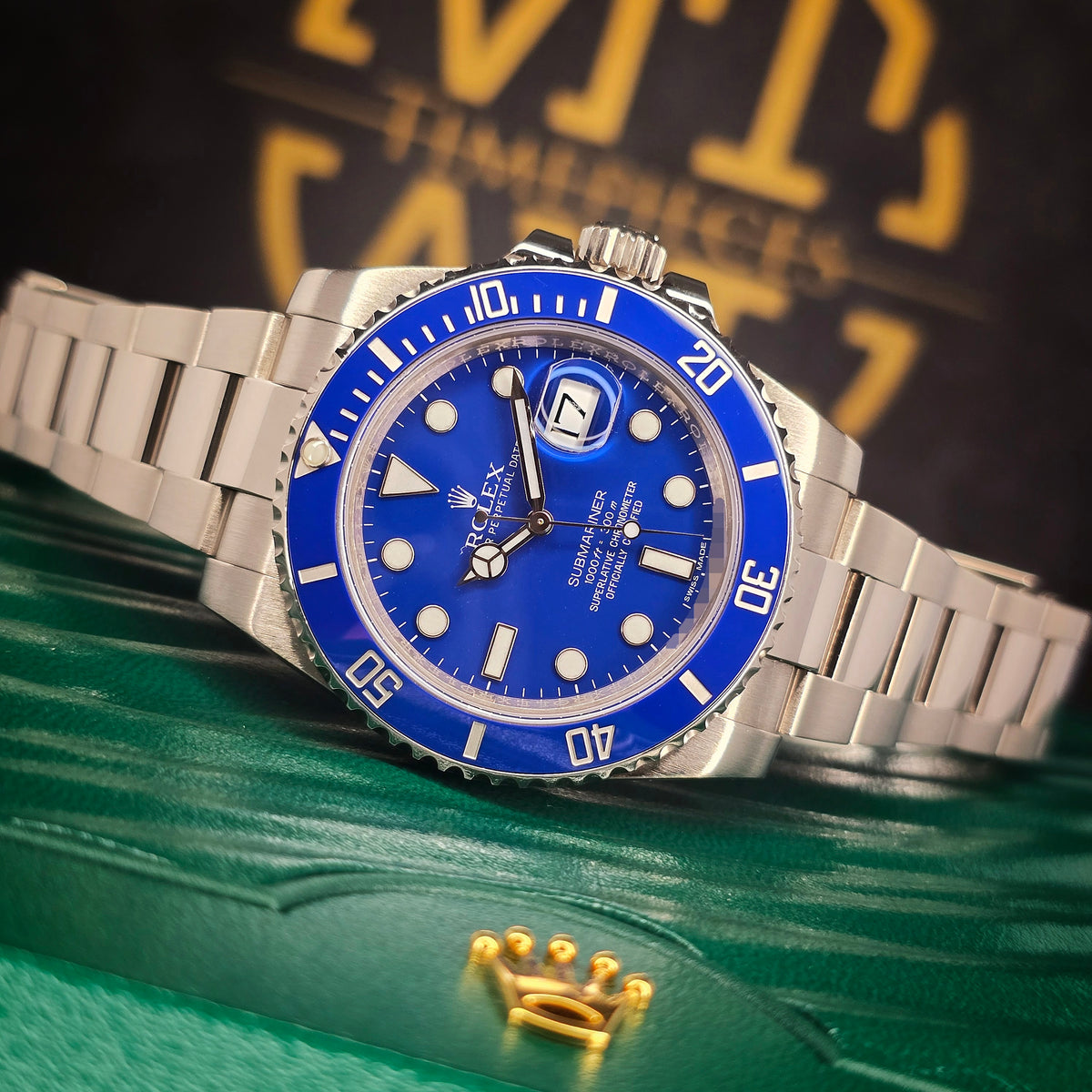 Rolex Submariner Date Smurf 116619LB front view