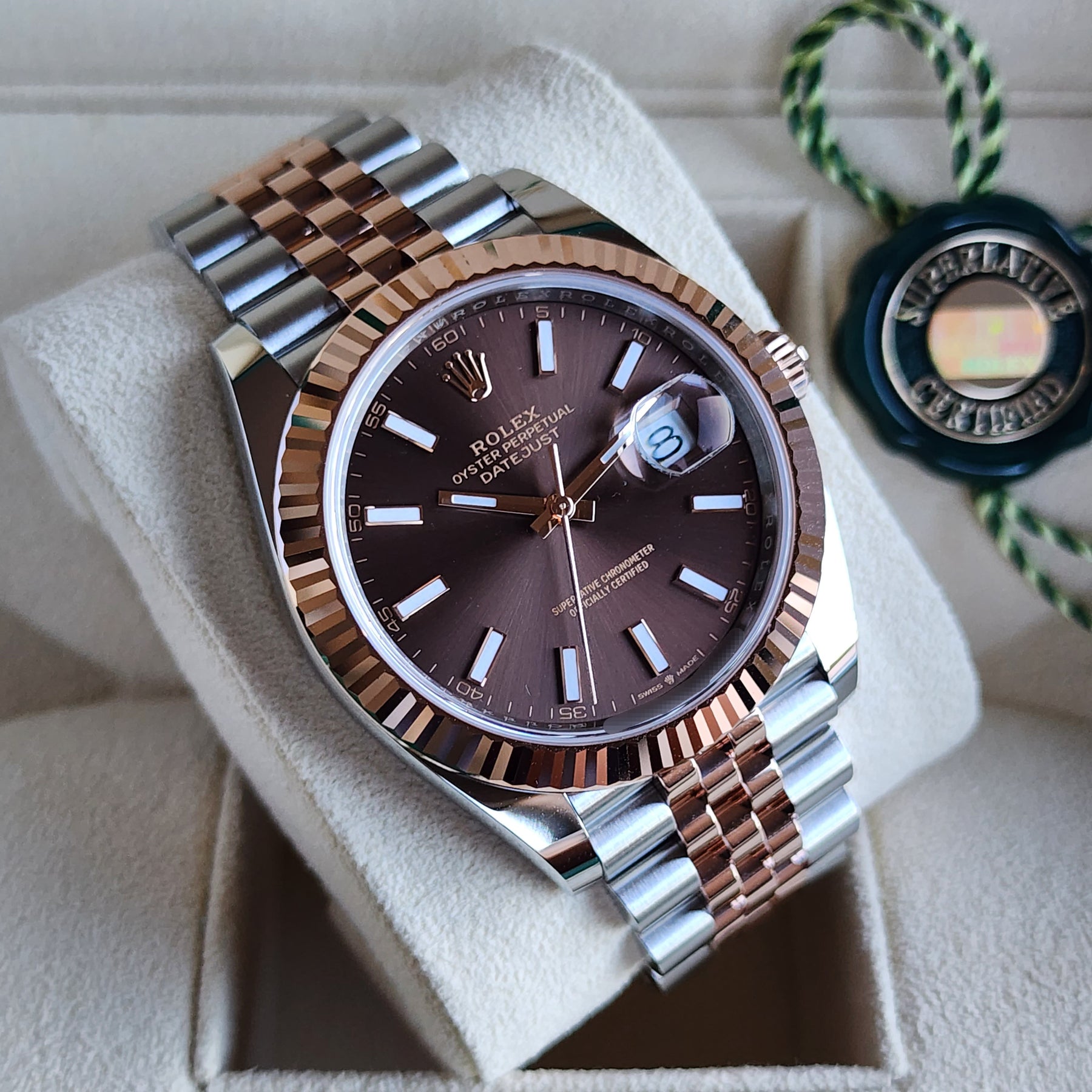 Rolex Datejust 41mm Chocolate 126334 front view