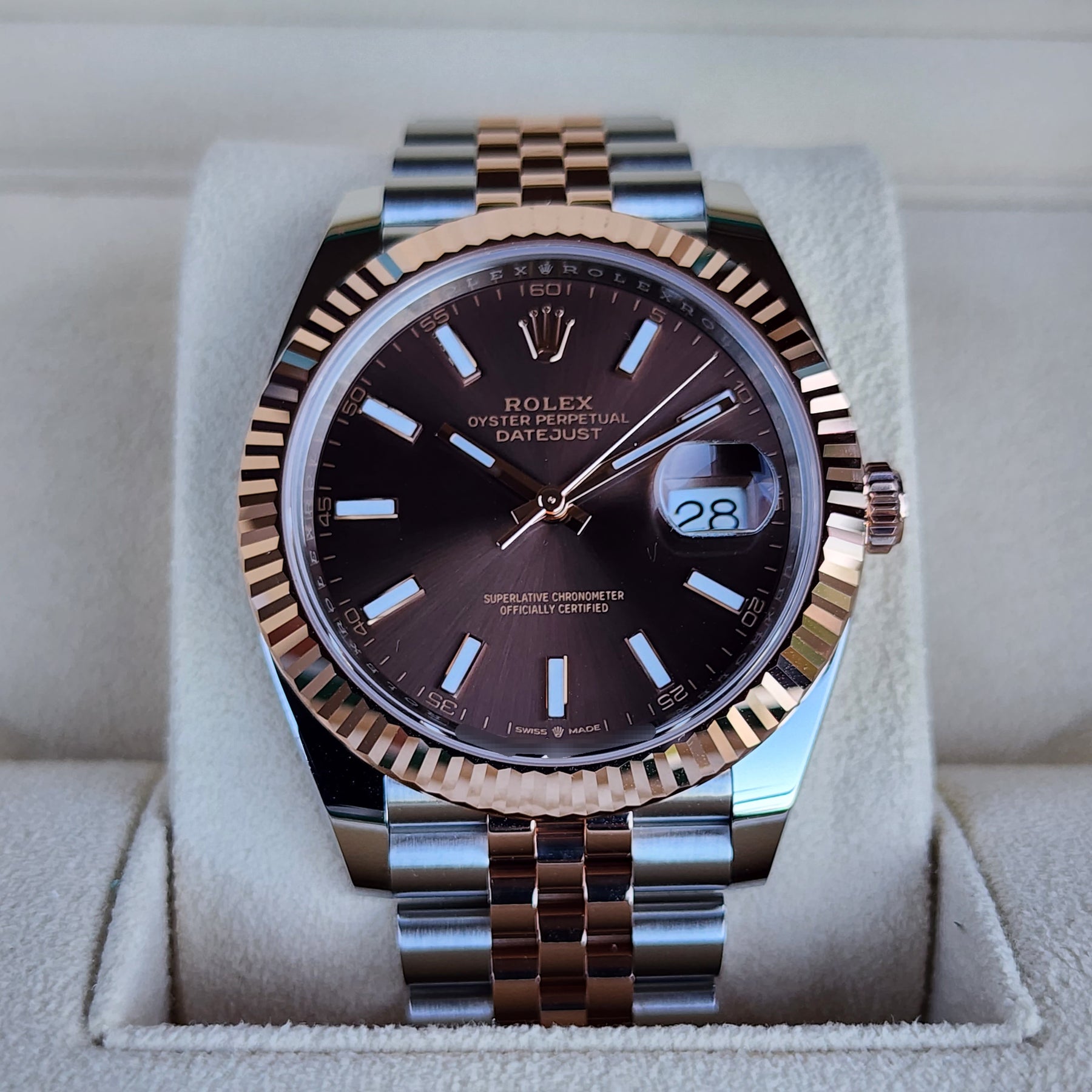 Rolex Datejust 41mm Chocolate 126334 front view