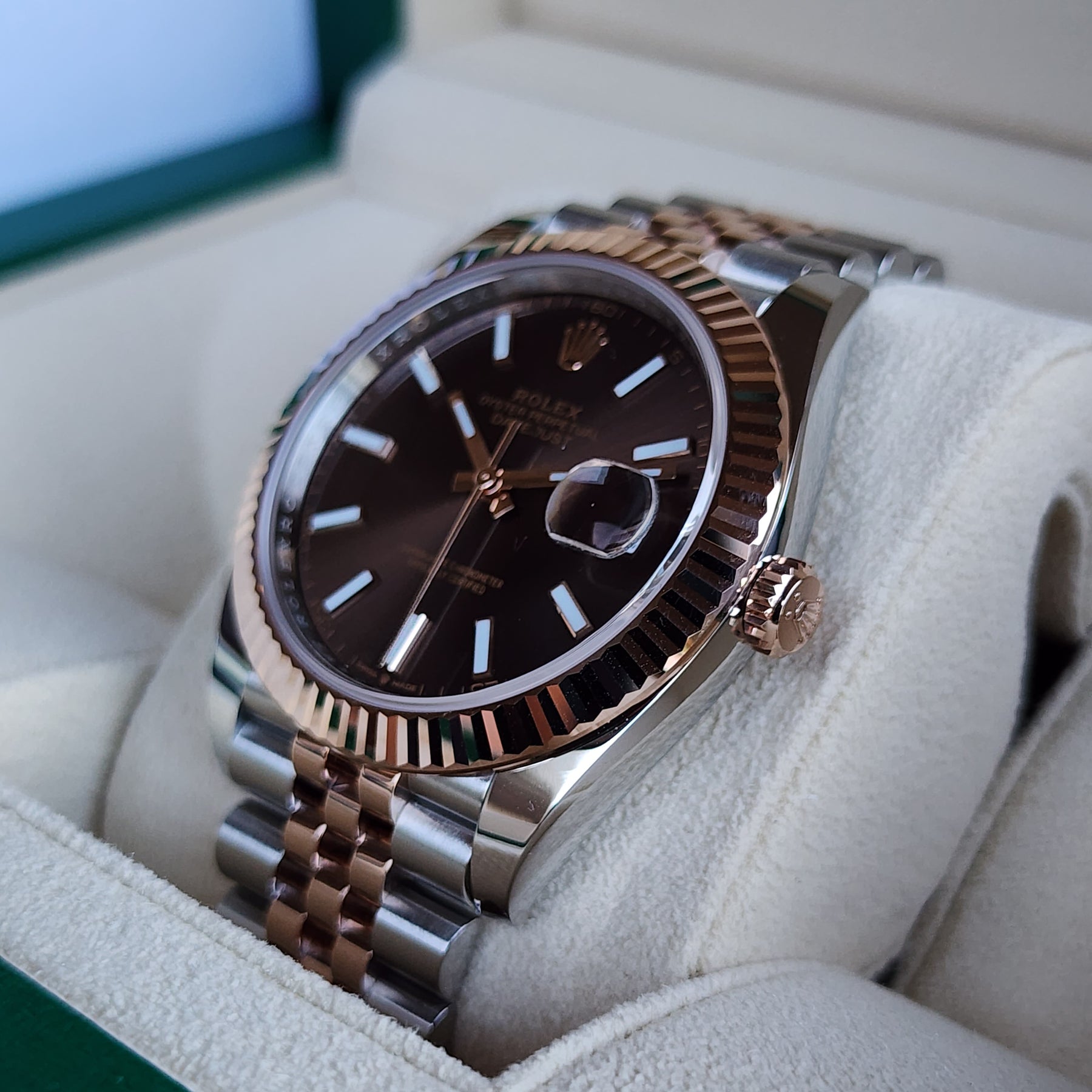 Rolex Datejust 41mm Chocolate 126334 right side view