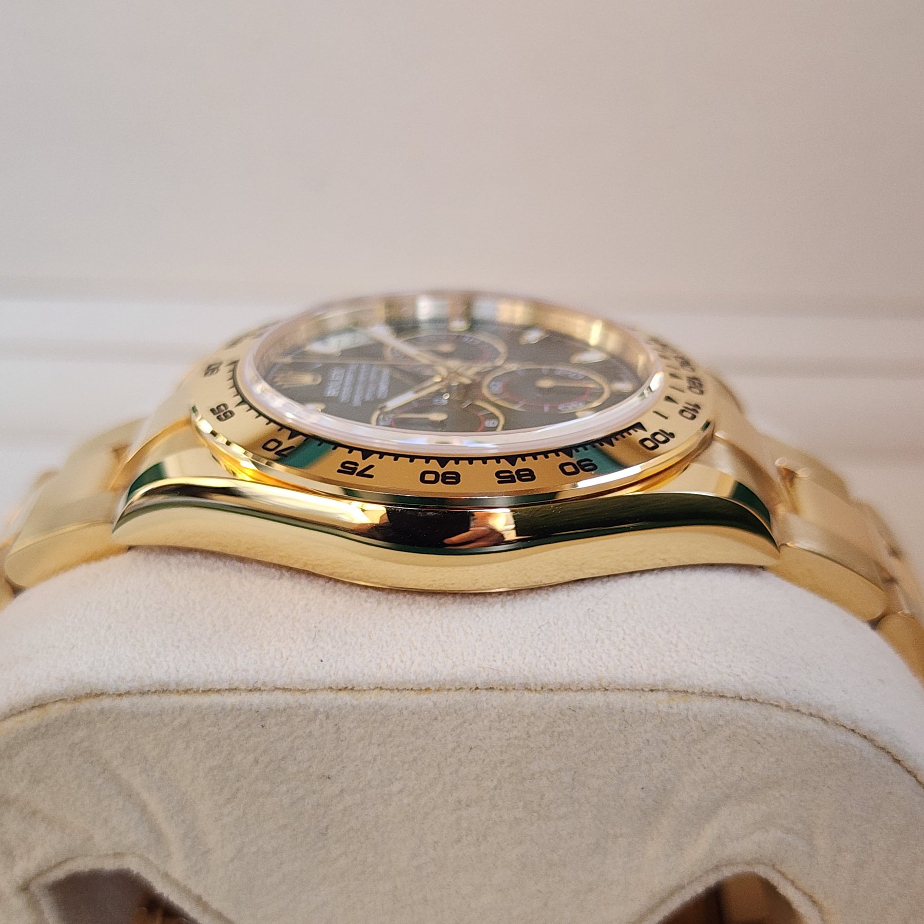 Rolex Daytona Yellow Gold Green Dial John Mayer 116508 side view