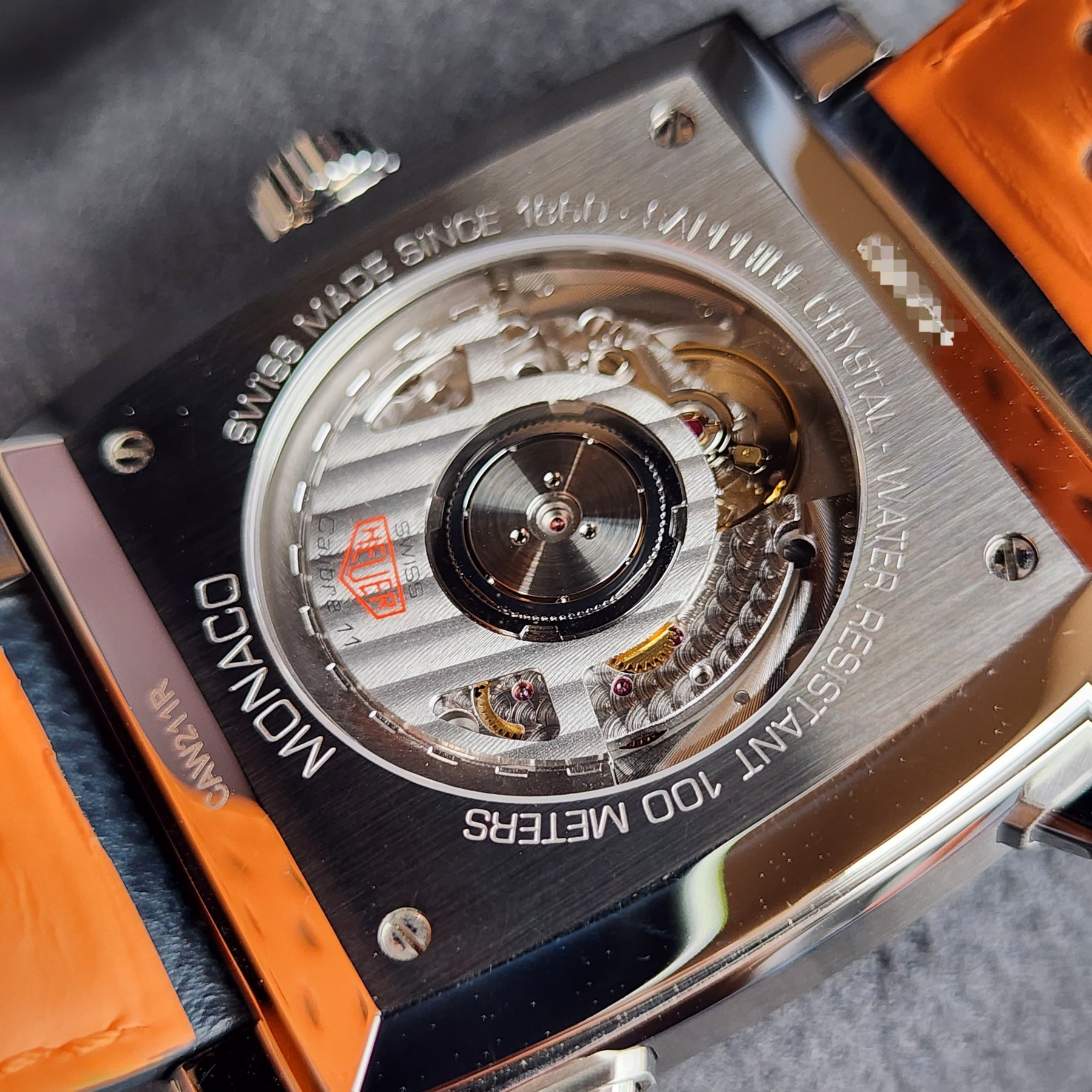 Tag Heuer Monaco Gulf CAW211R movement view