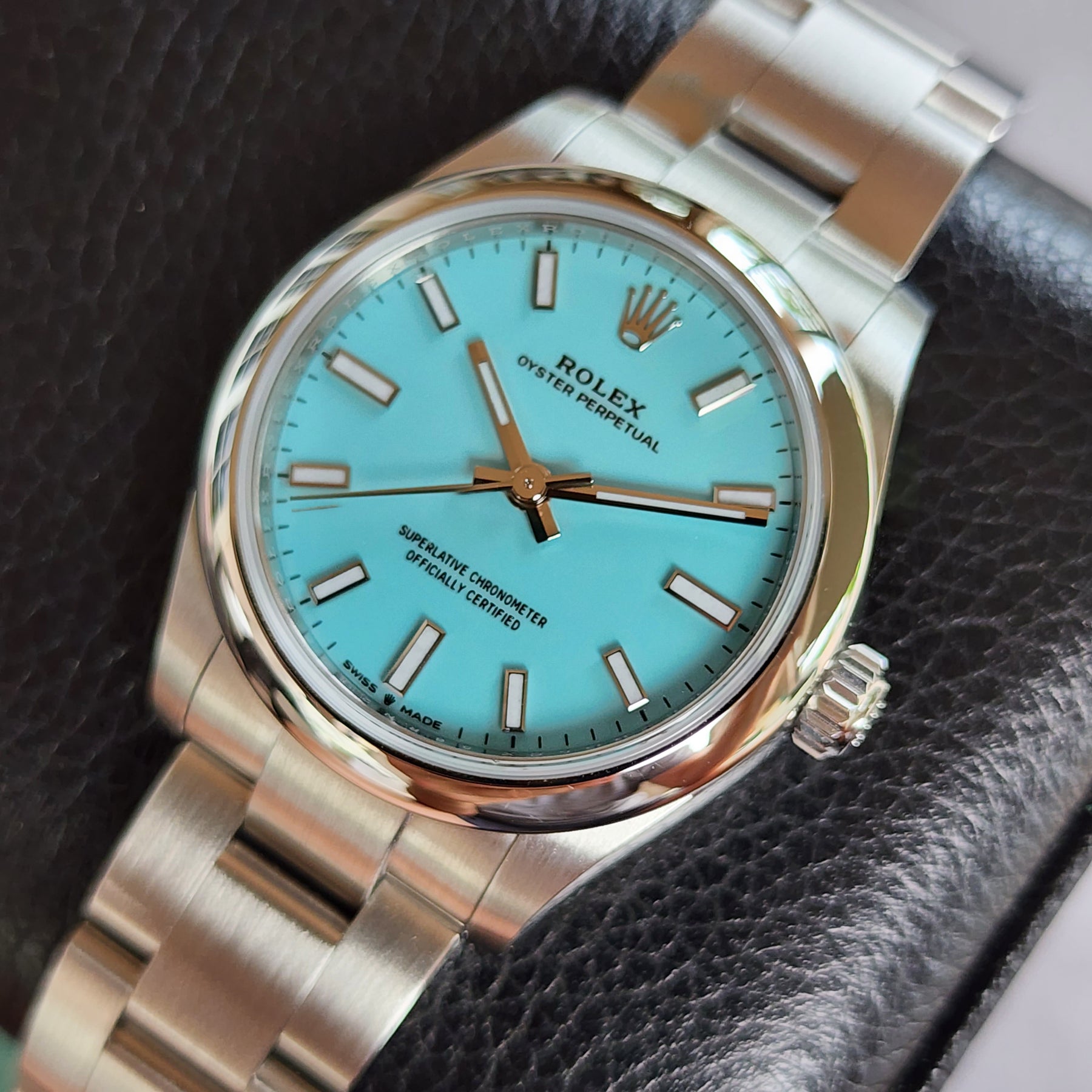 Rolex Oyster Perpetual Tiffany 277200 front view