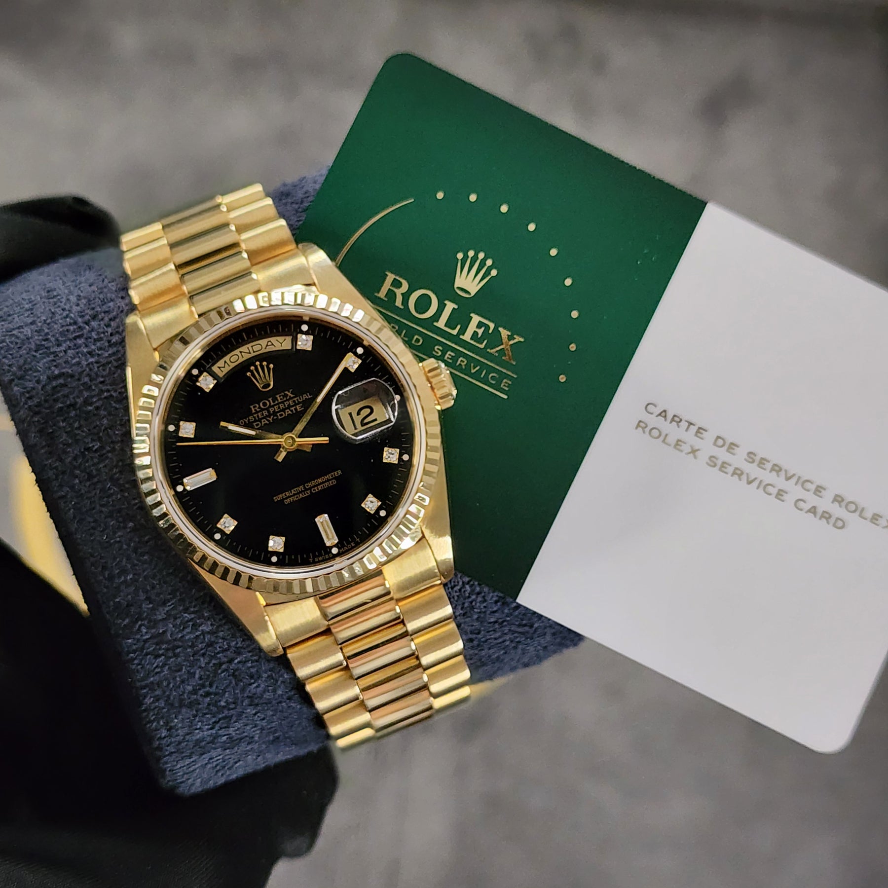 Rolex Day-Date 36 Diamond Baguette Dial 18238