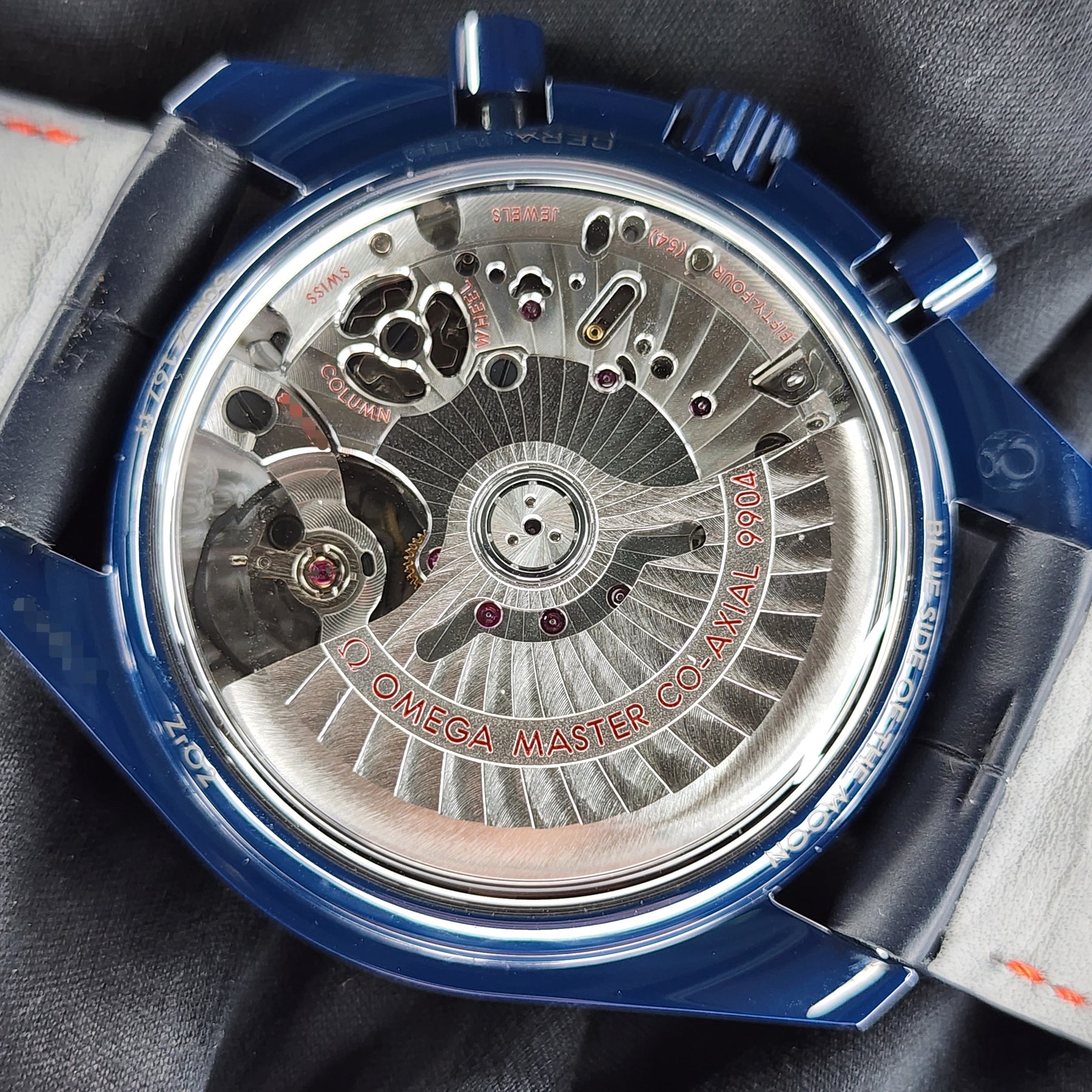 Omega Speedmaster Blue Side Of The Moon 44.25mm caseback view