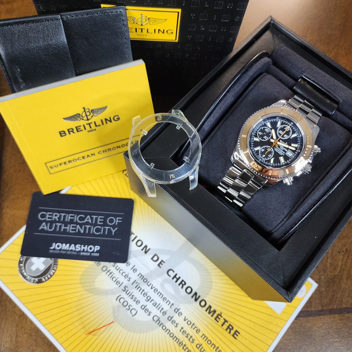 Breitling Superocean Chronograph II 44mm full set view