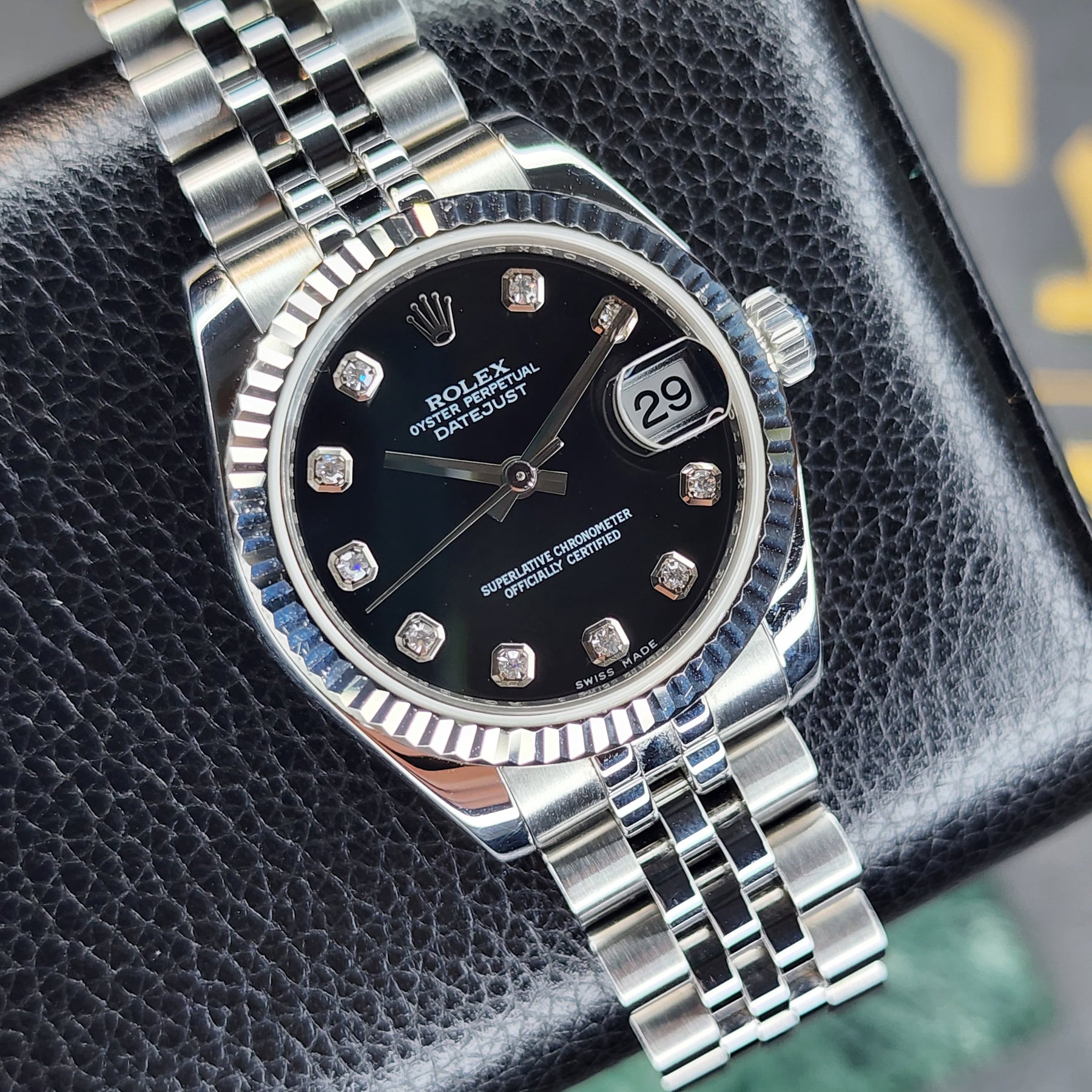 Rolex Datejust 31 Diamond dial 178274 front view