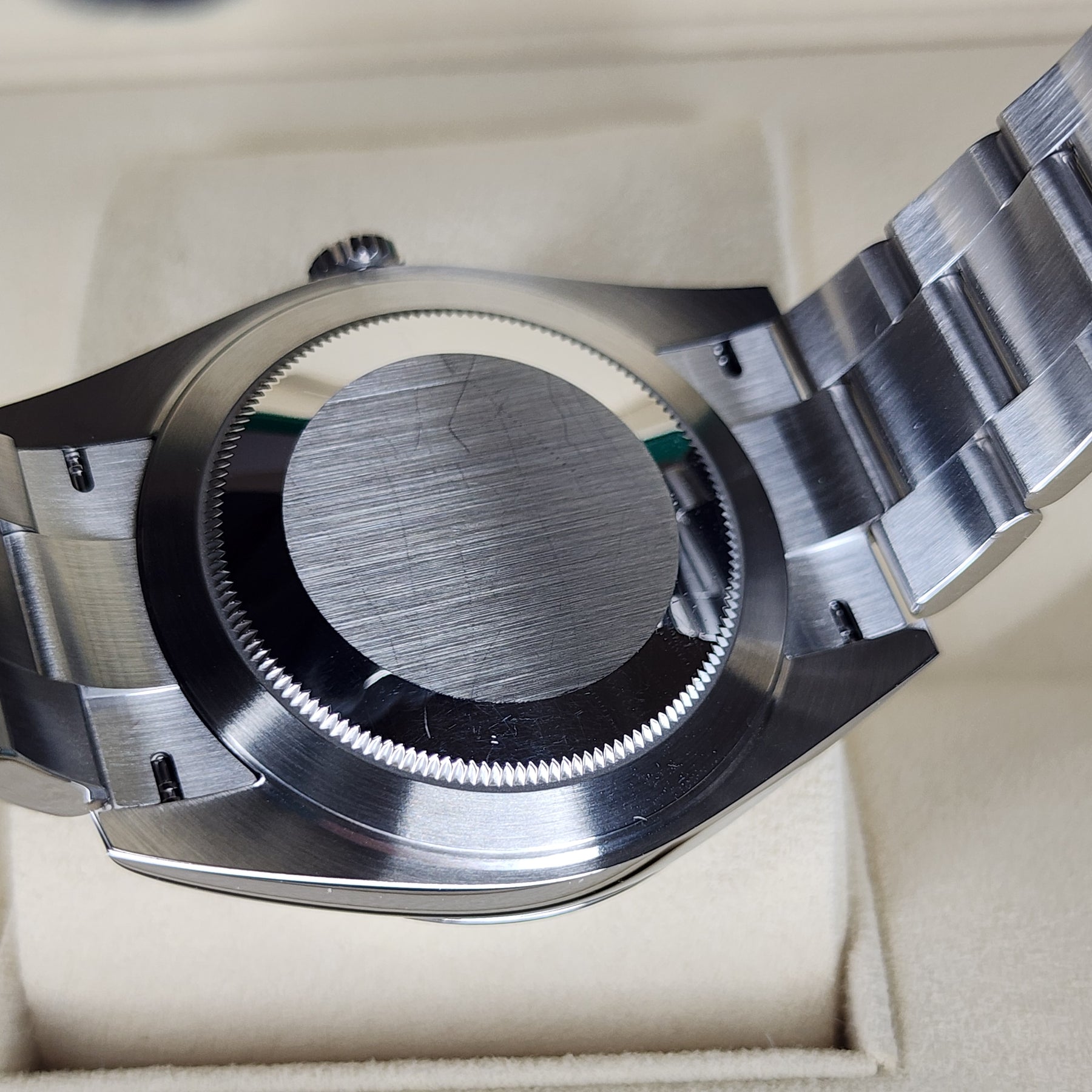 Rolex Datejust Azzurro-Blue caseback view