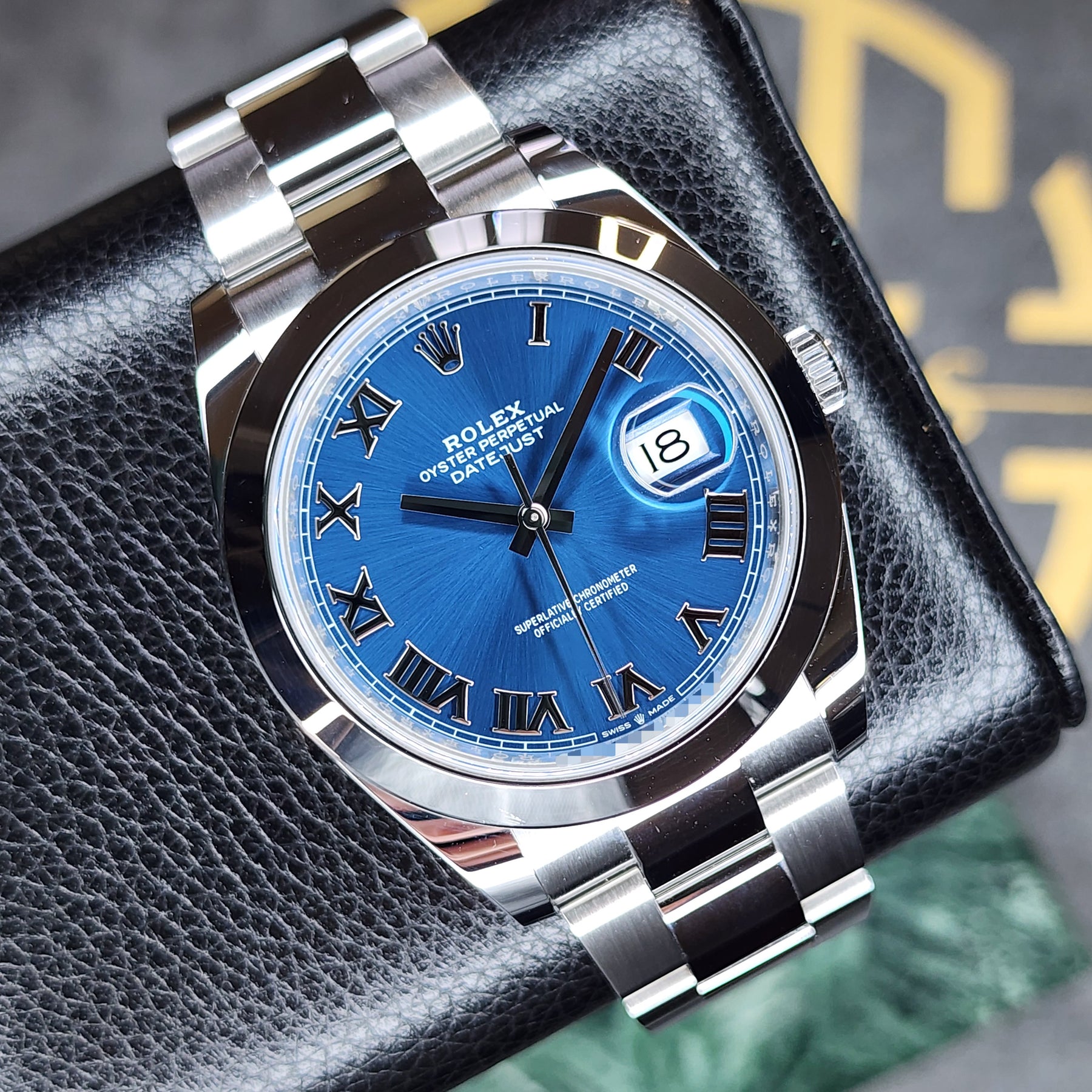 Rolex Datejust Azzurro-Blue front view