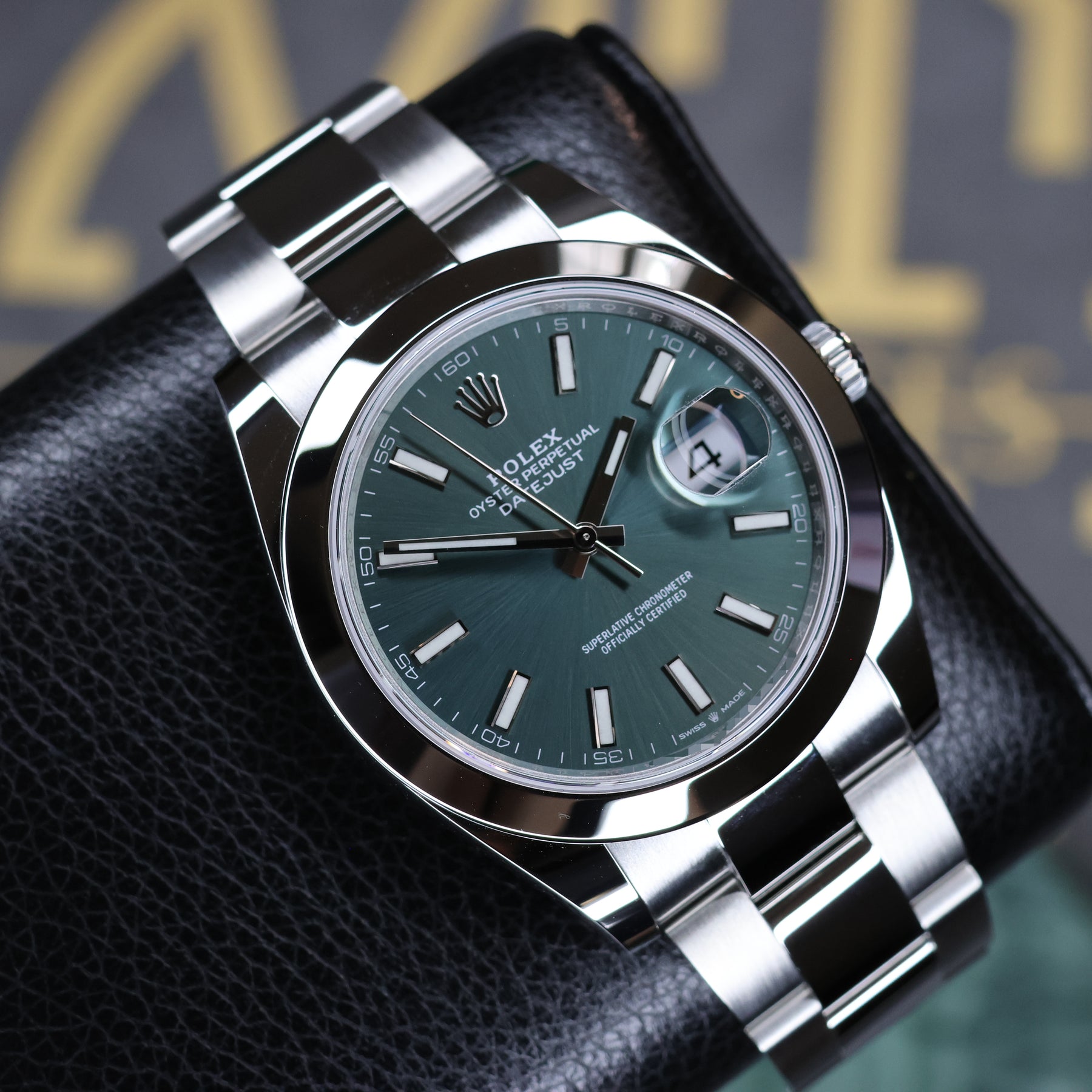 Rolex Datejust Mint Green 126300 front view