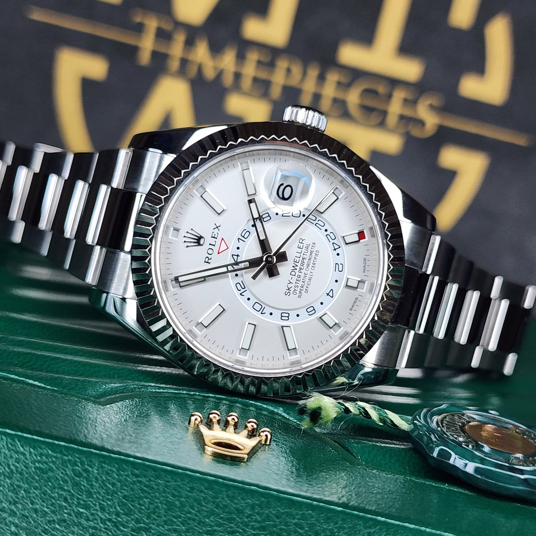 Rolex Sky-Dweller White 326934 front view