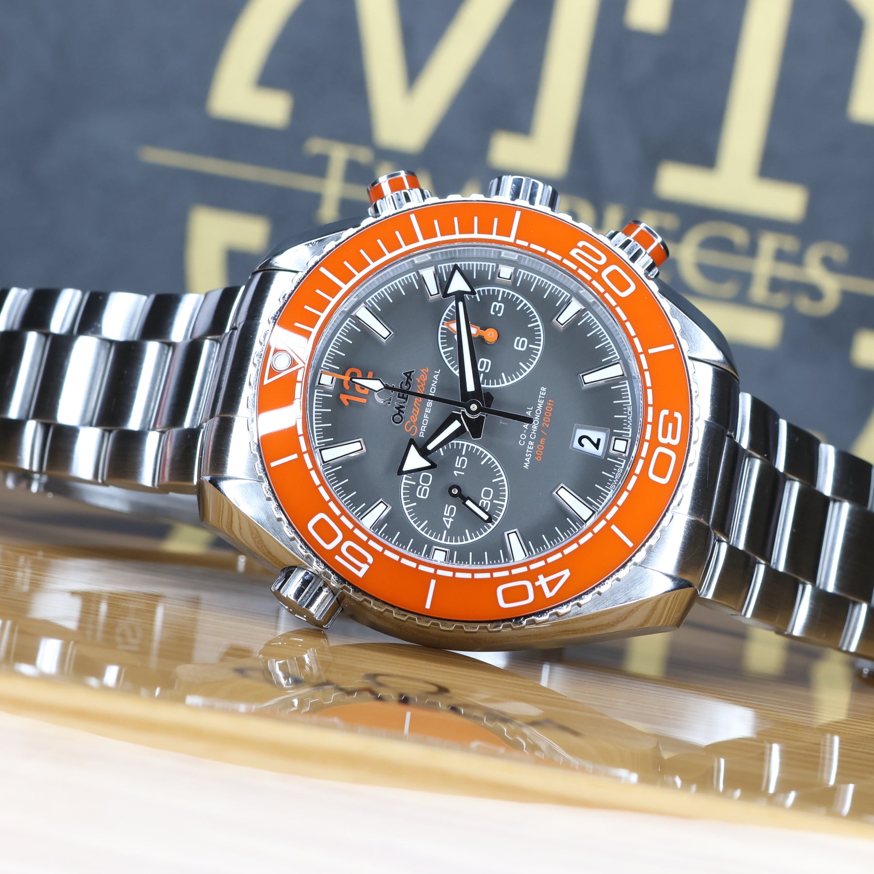 Omega Seamaster Planet Ocean 45.5mm front view
