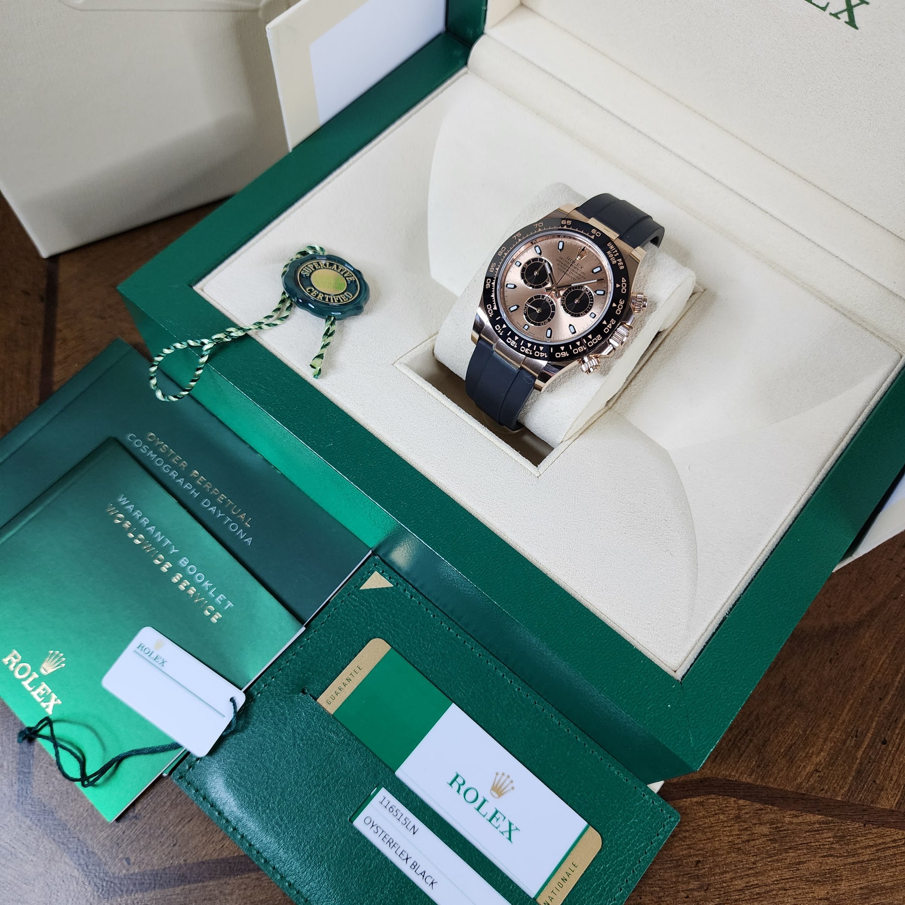 Rolex Cosmograph Daytona 116515LN full set view