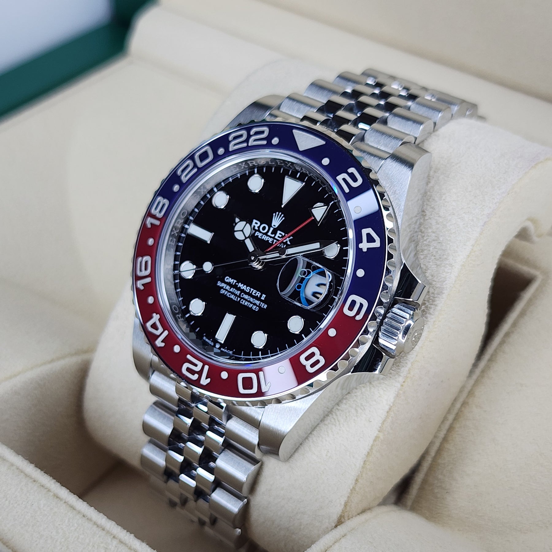Rolex GMT-Master II 126710BLRO Pepsi right side view