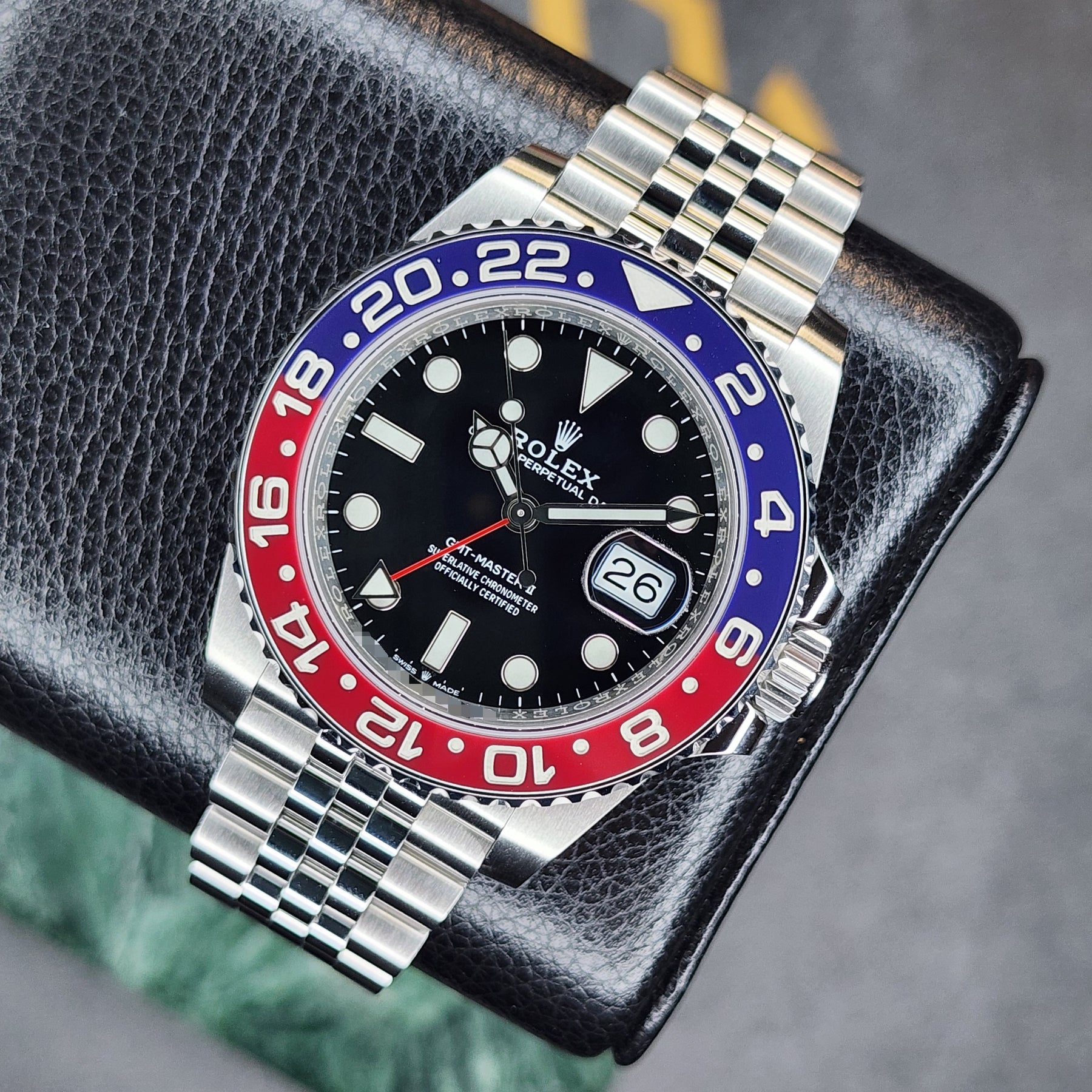Rolex GMT-Master II 126710BLRO Pepsi front view