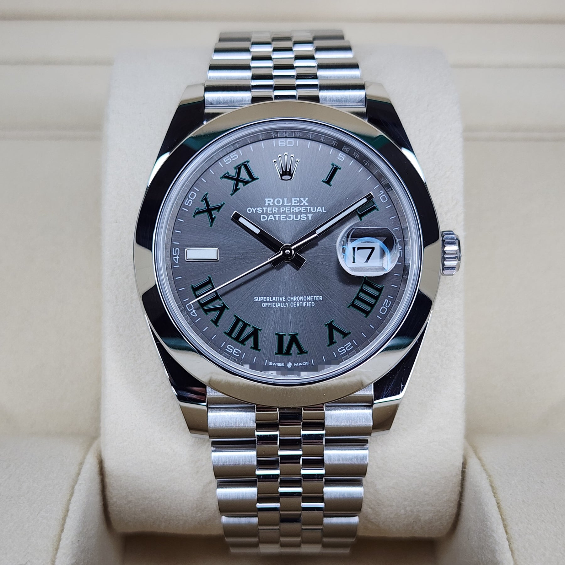 Rolex Datejust Wimbledon 126300 front view