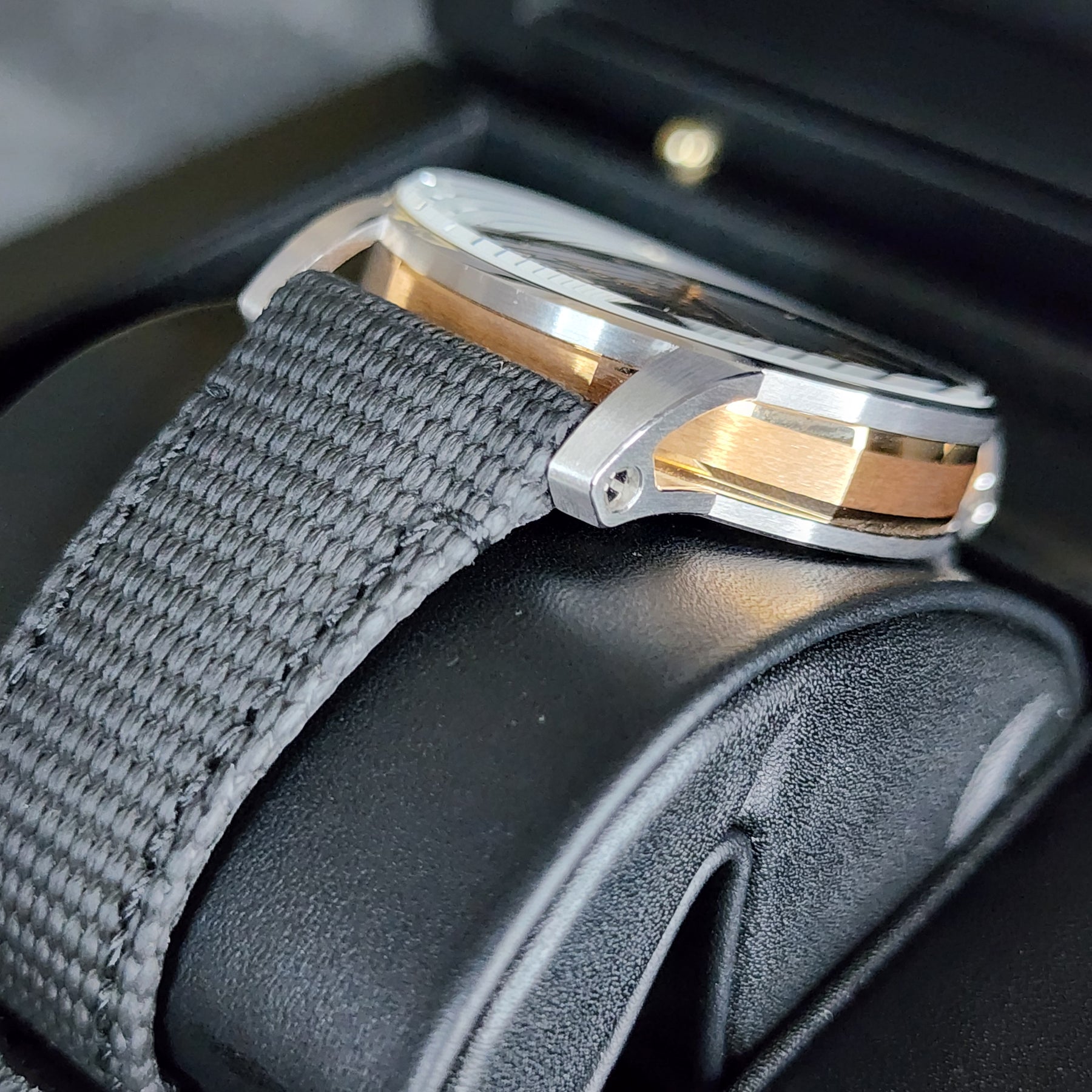 Audemars Piguet Code 11.59 15210CR case, strap view
