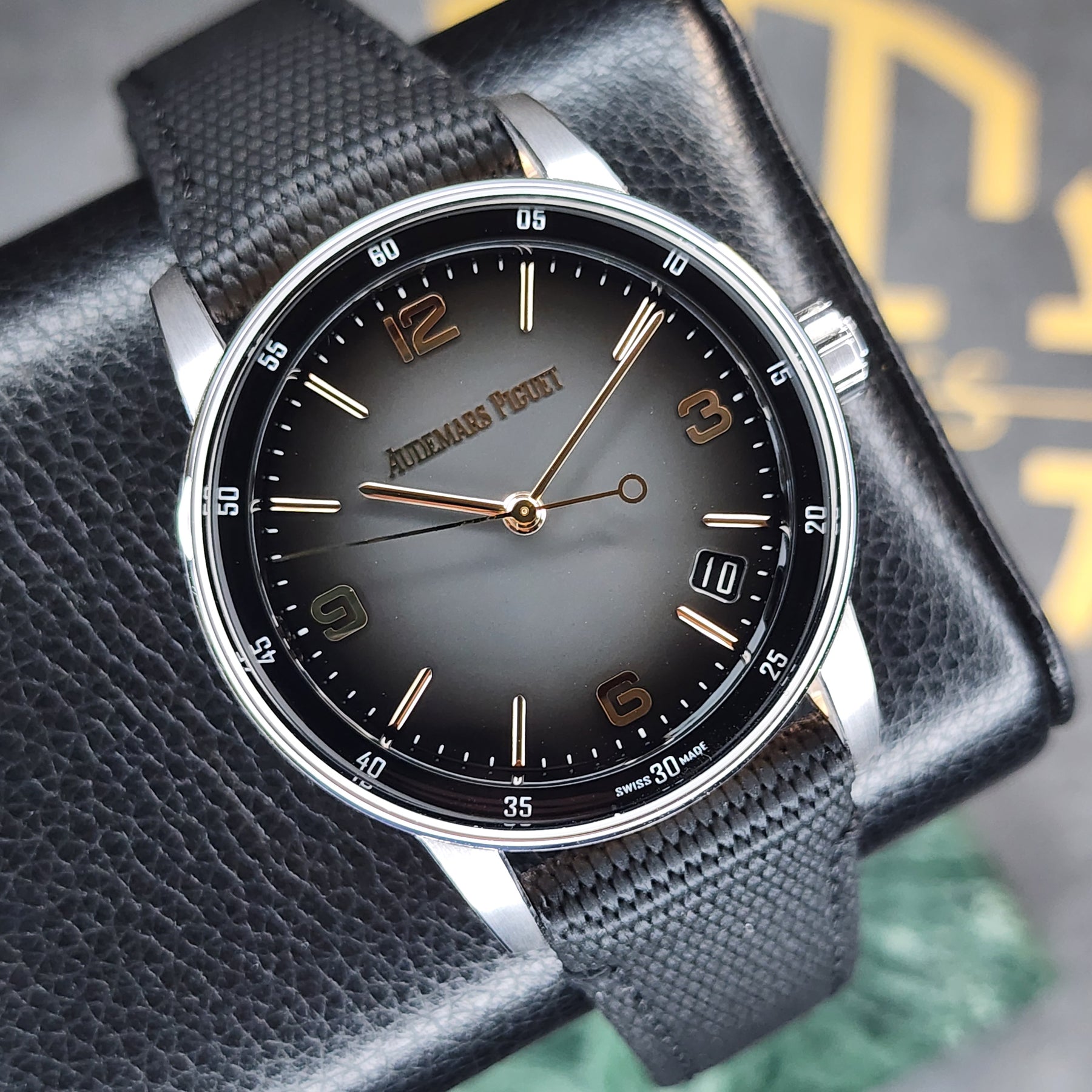 Audemars Piguet Code 11.59 grey smoke dial front view
