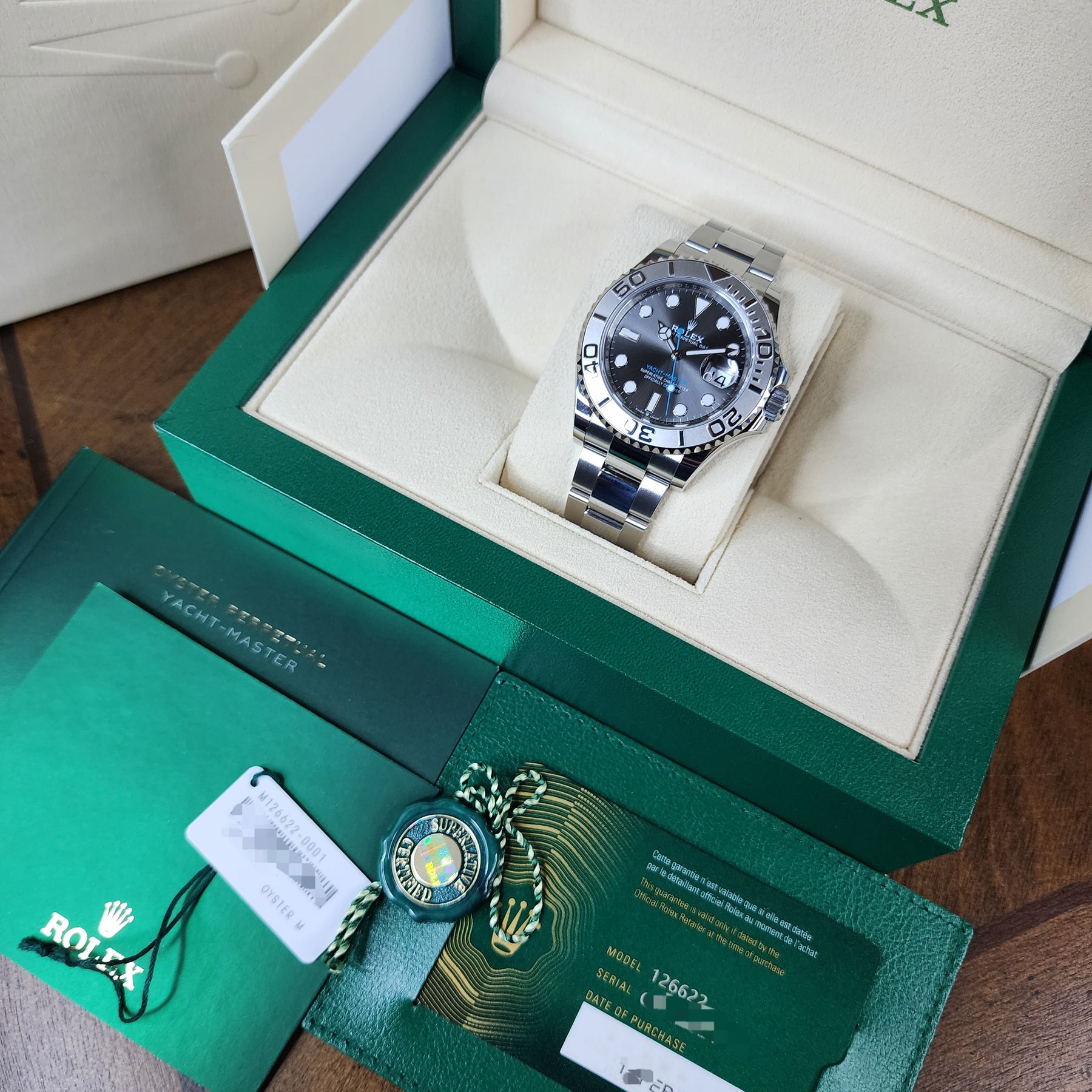 Rolex Yacht-Master 126622 full set view