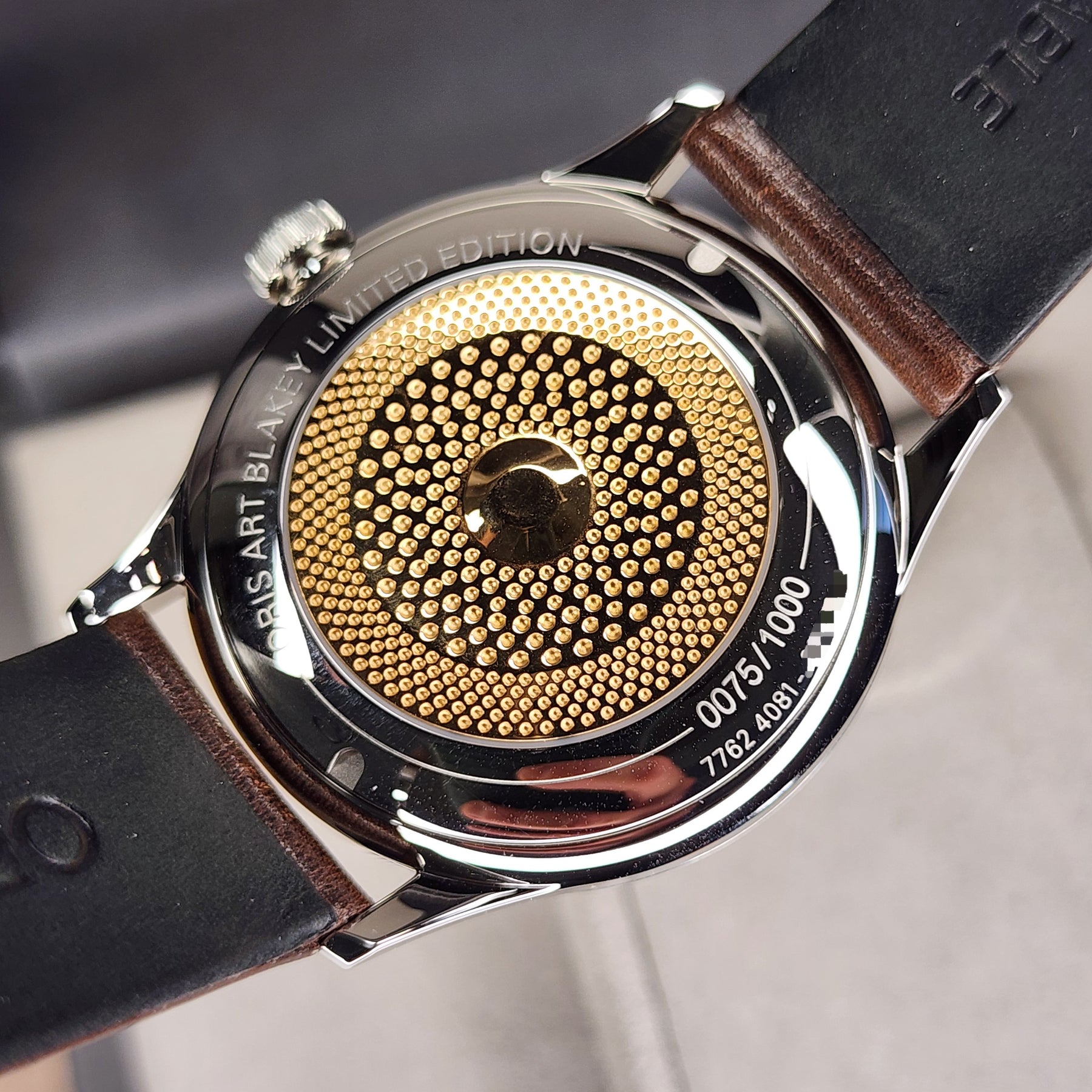 Oris Artelier Art Blakey Limited Edition caseback view