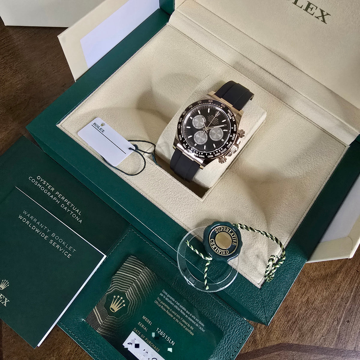 Rolex Cosmograph Daytona 126515LN full set view