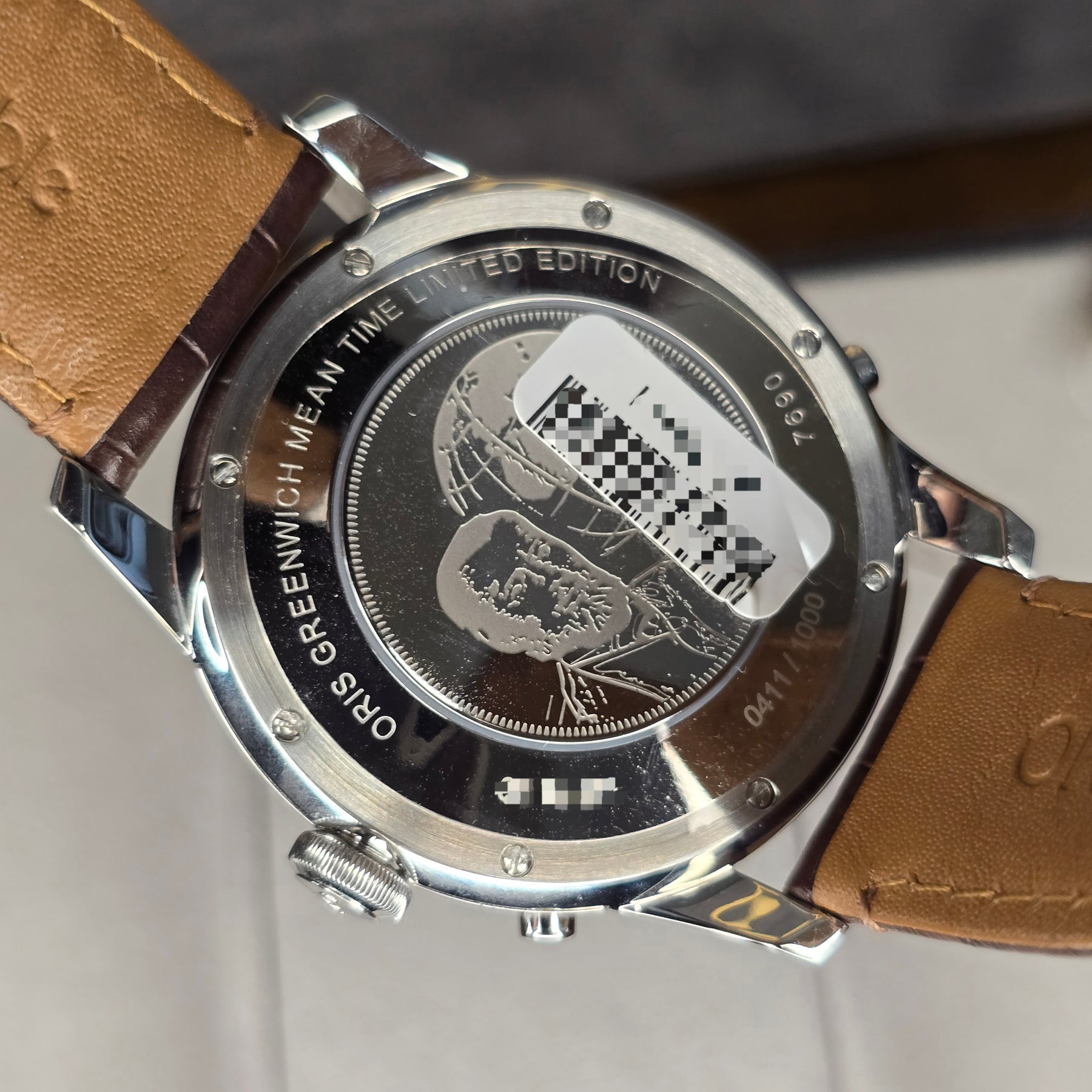 Oris Artelier Greenwich Mean Time caseback view