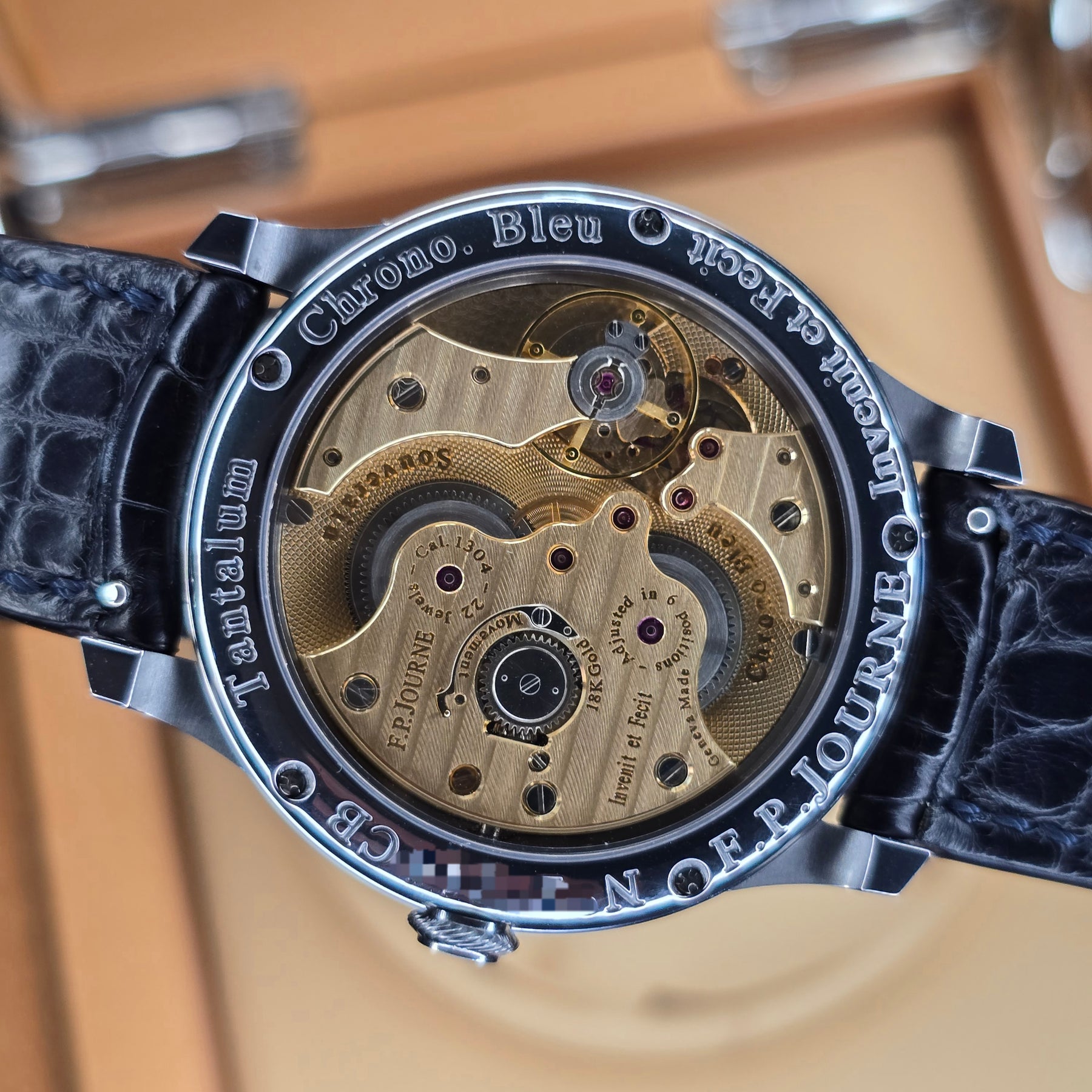 F.P. Journe Souverain Chronometre Bleu movement view