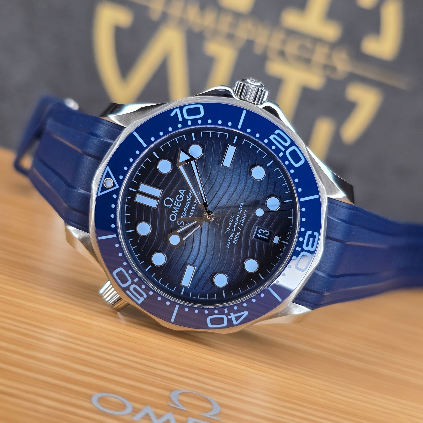 Omega Seamaster Diver 300 Summer Blue front view
