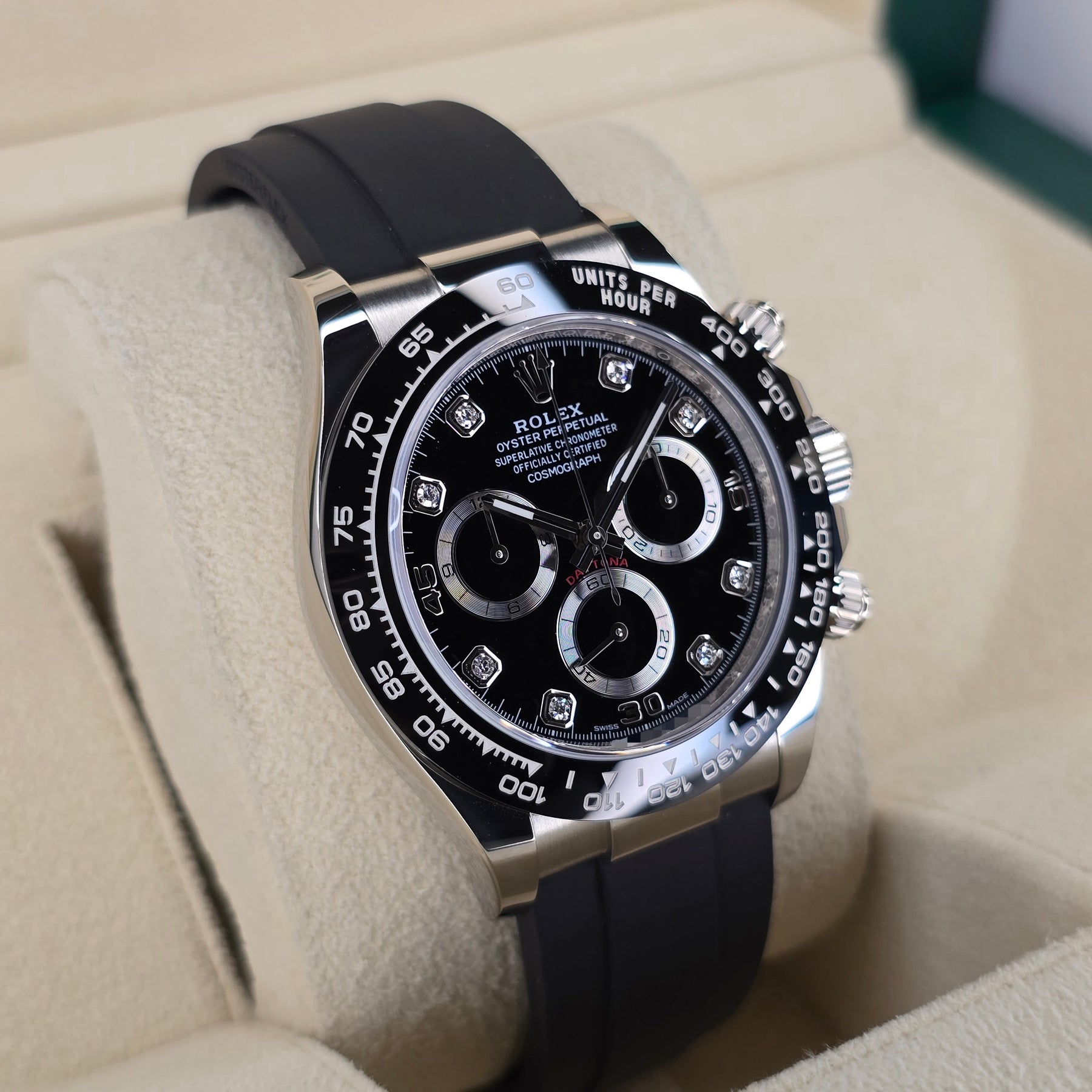 Rolex Daytona Oysterflex 116519LN left side case view