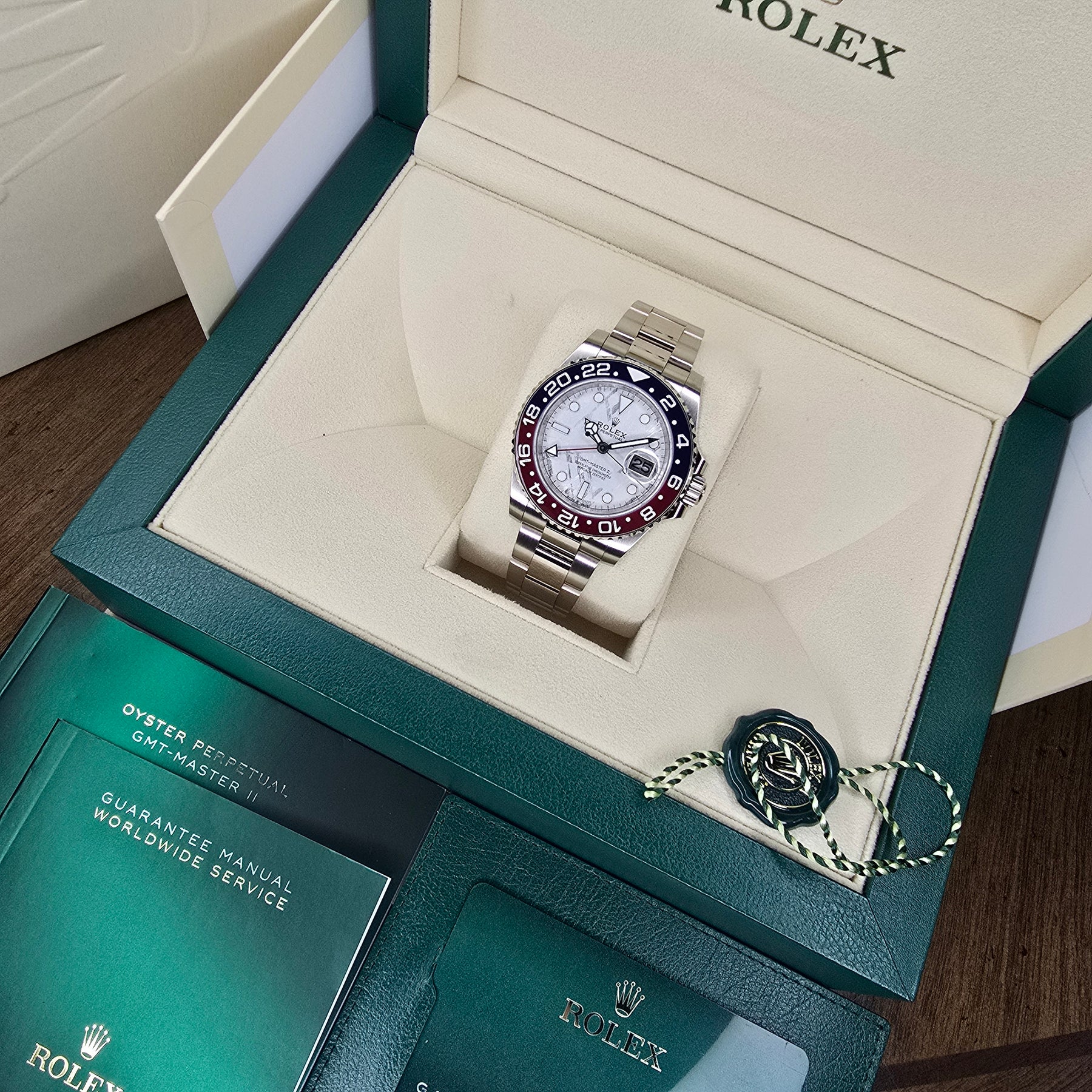 Rolex GMT-Master II 126719BLRO Meteorite full set view