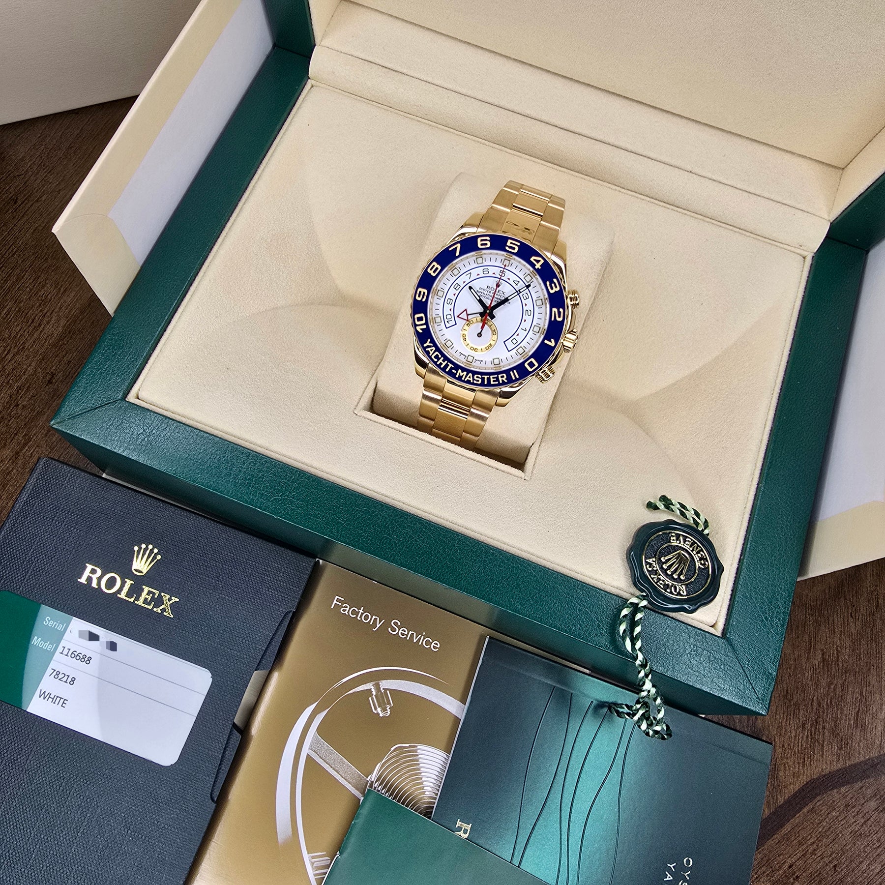 Rolex Yacht-Master II 116688 full set view