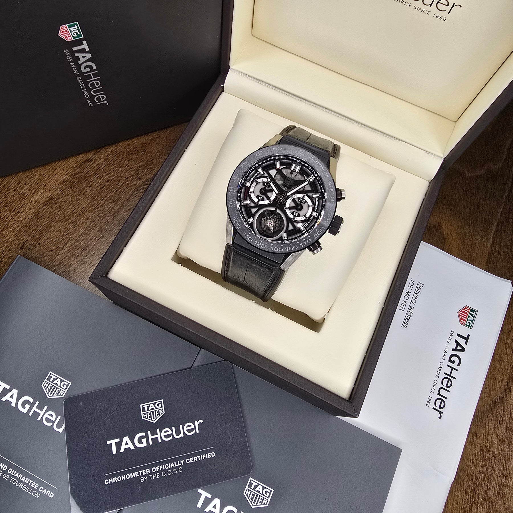Tag Heuer Carrera Tourbillon CAR5A8Y full set view