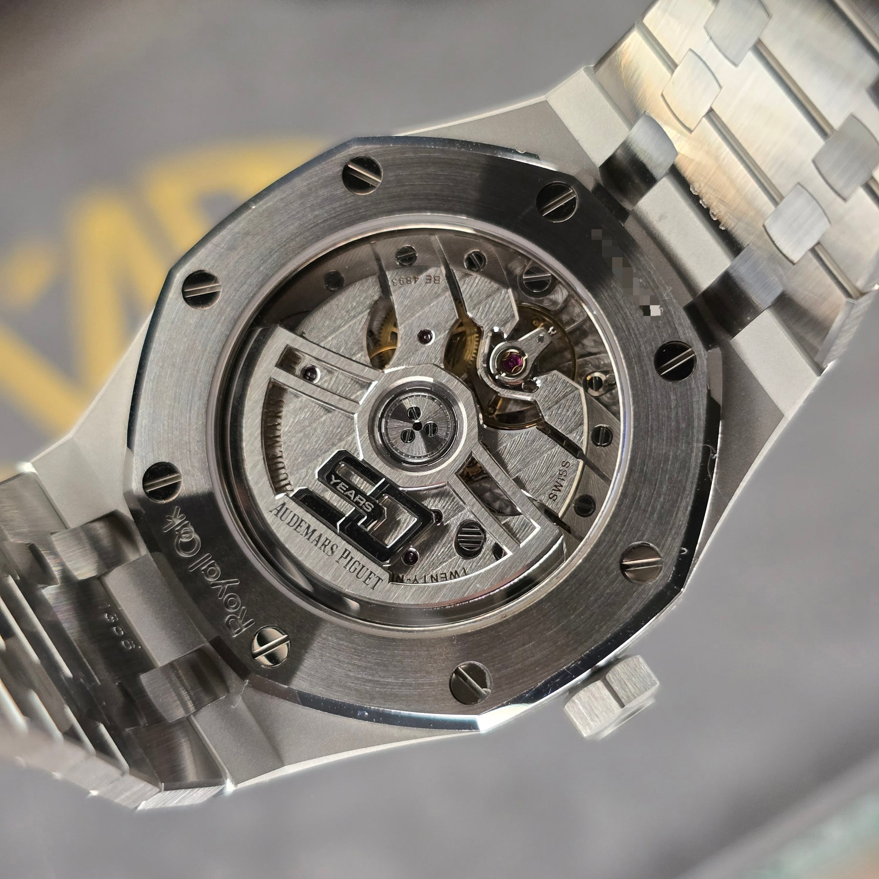 Audemars Piguet Royal Oak Ice Blue 15550st movement view