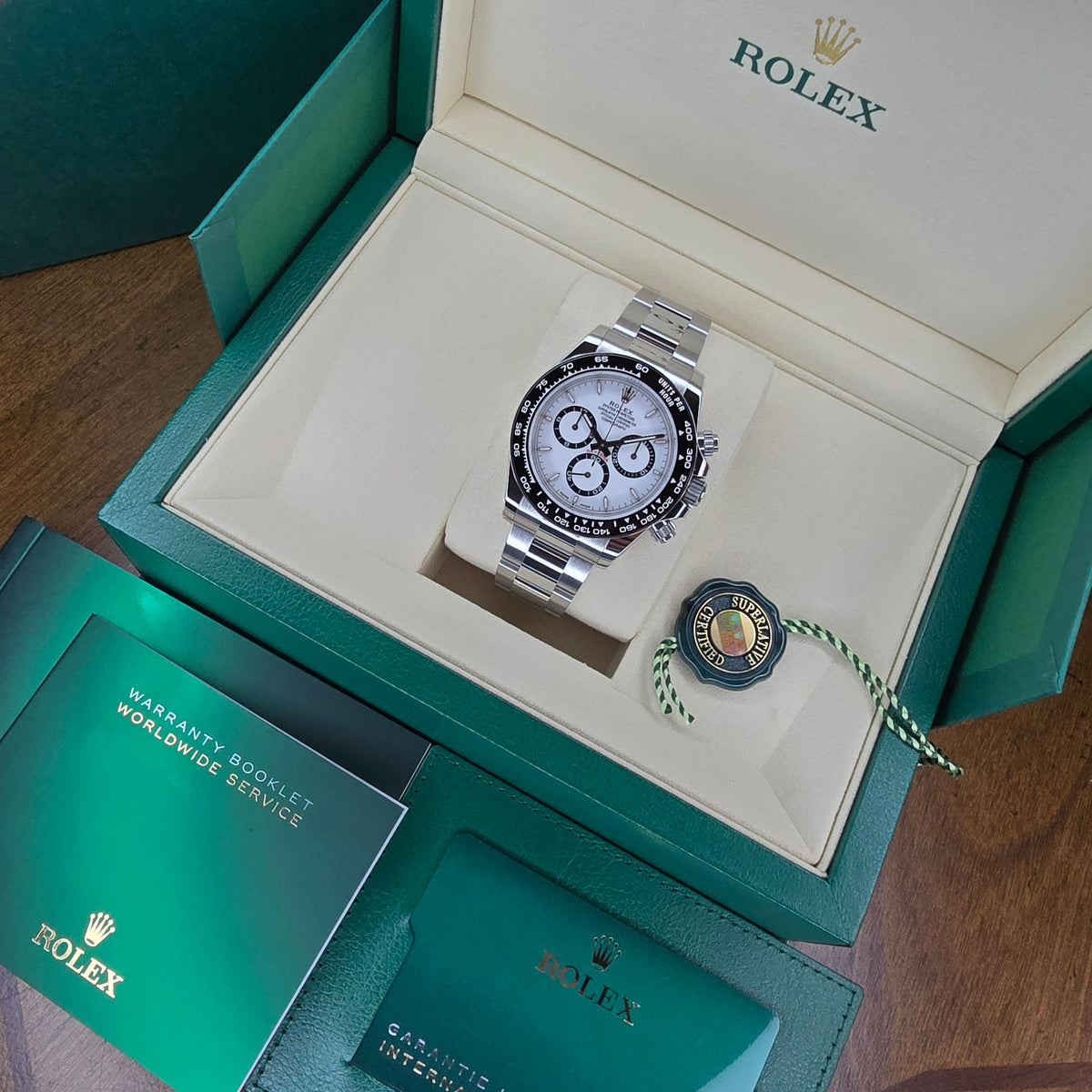 Rolex Cosmograph Daytona Panda 116500LN full set view