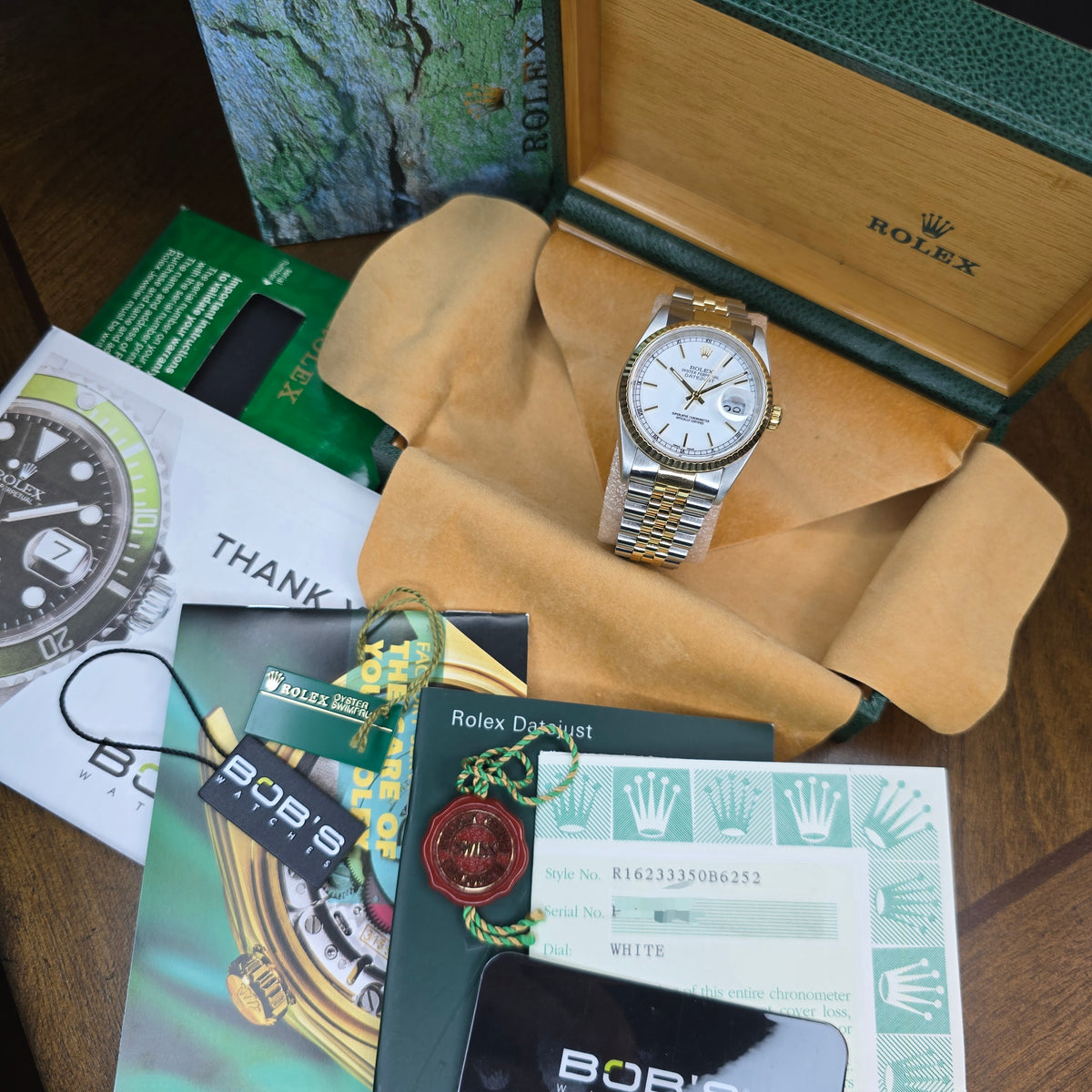 Rolex Datejust 36 Two-Tone 16233 full set view