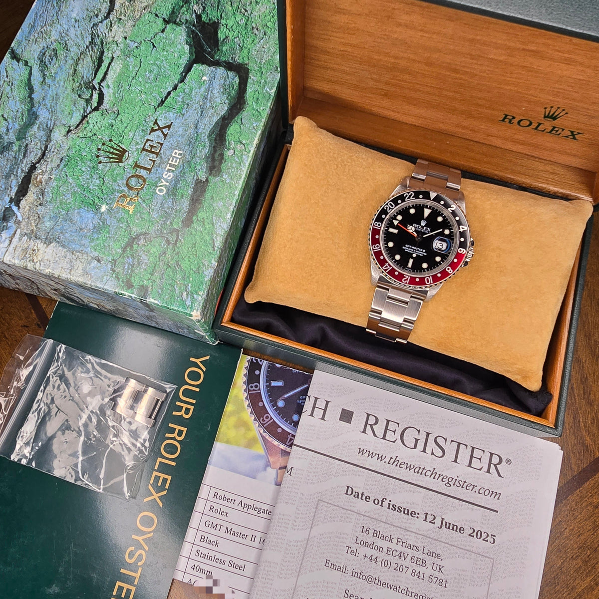 Rolex GMT-Master II Coke full set view