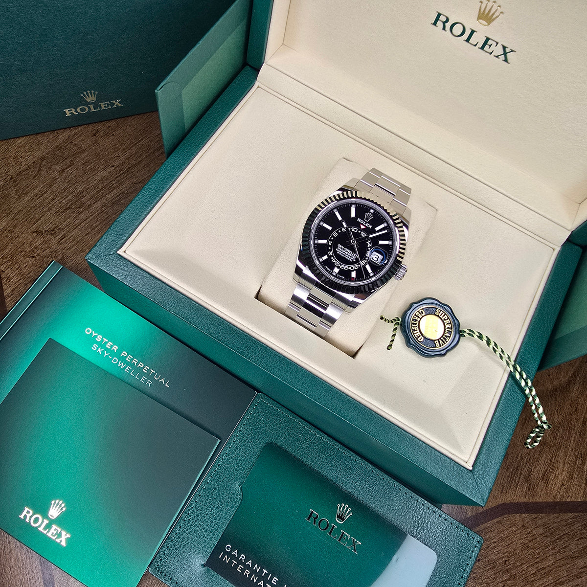 Rolex Sky-Dweller Black Dial 336934 full set view