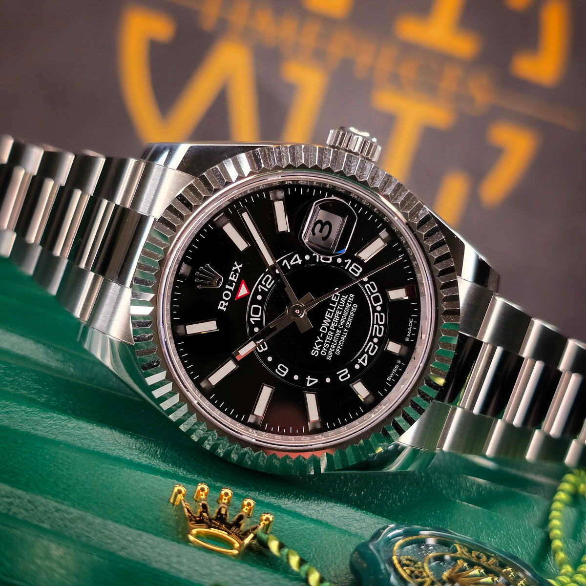 Rolex Sky-Dweller Black Dial 336934 front view