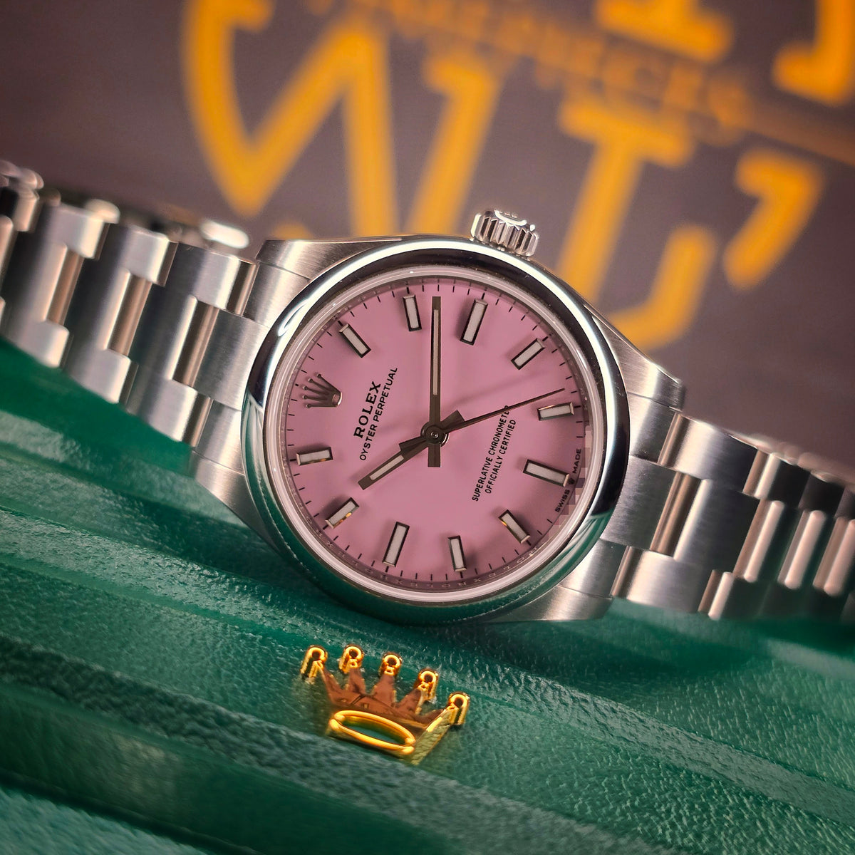 Rolex Oyster Perpetual 277200 Candy Pink front